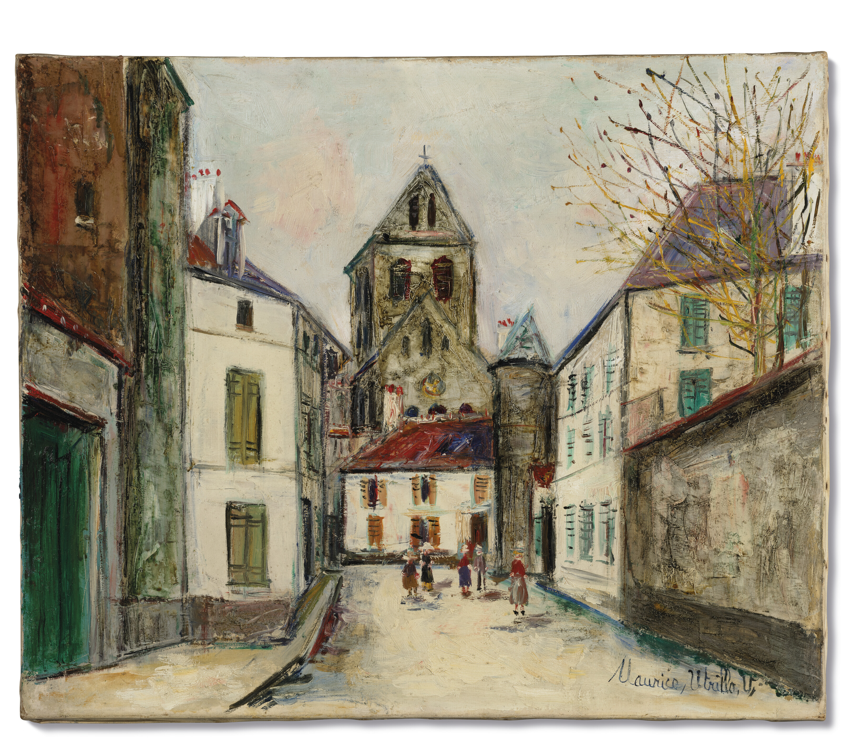 Maurice Utrillo — Церковь Маризи-Сент-Женевьев, улица Манталан, (Эна), изображение 3