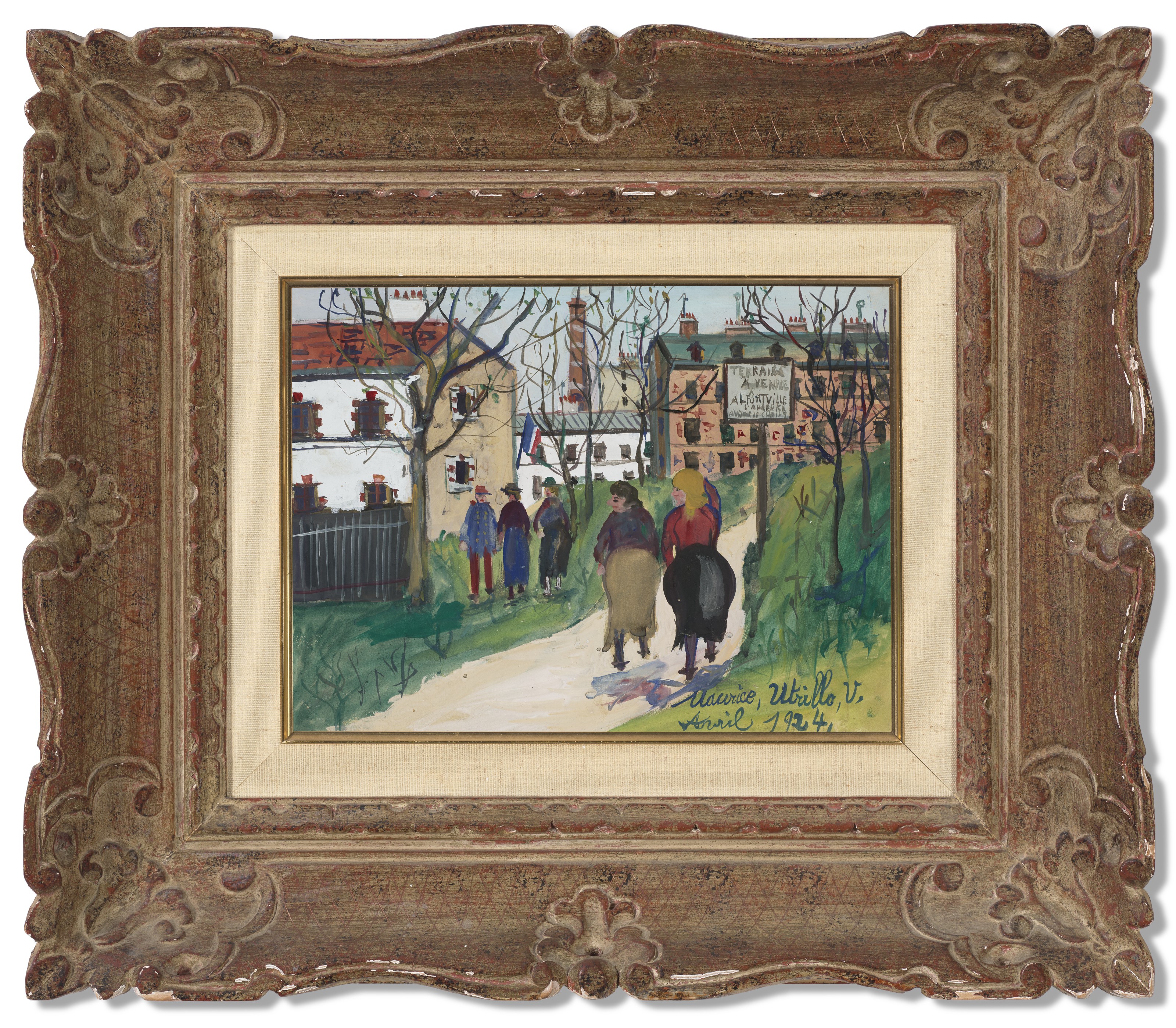 Maurice Utrillo — Местность вендре, Алфорвиль (Валь-де-Марн), изображение 2
