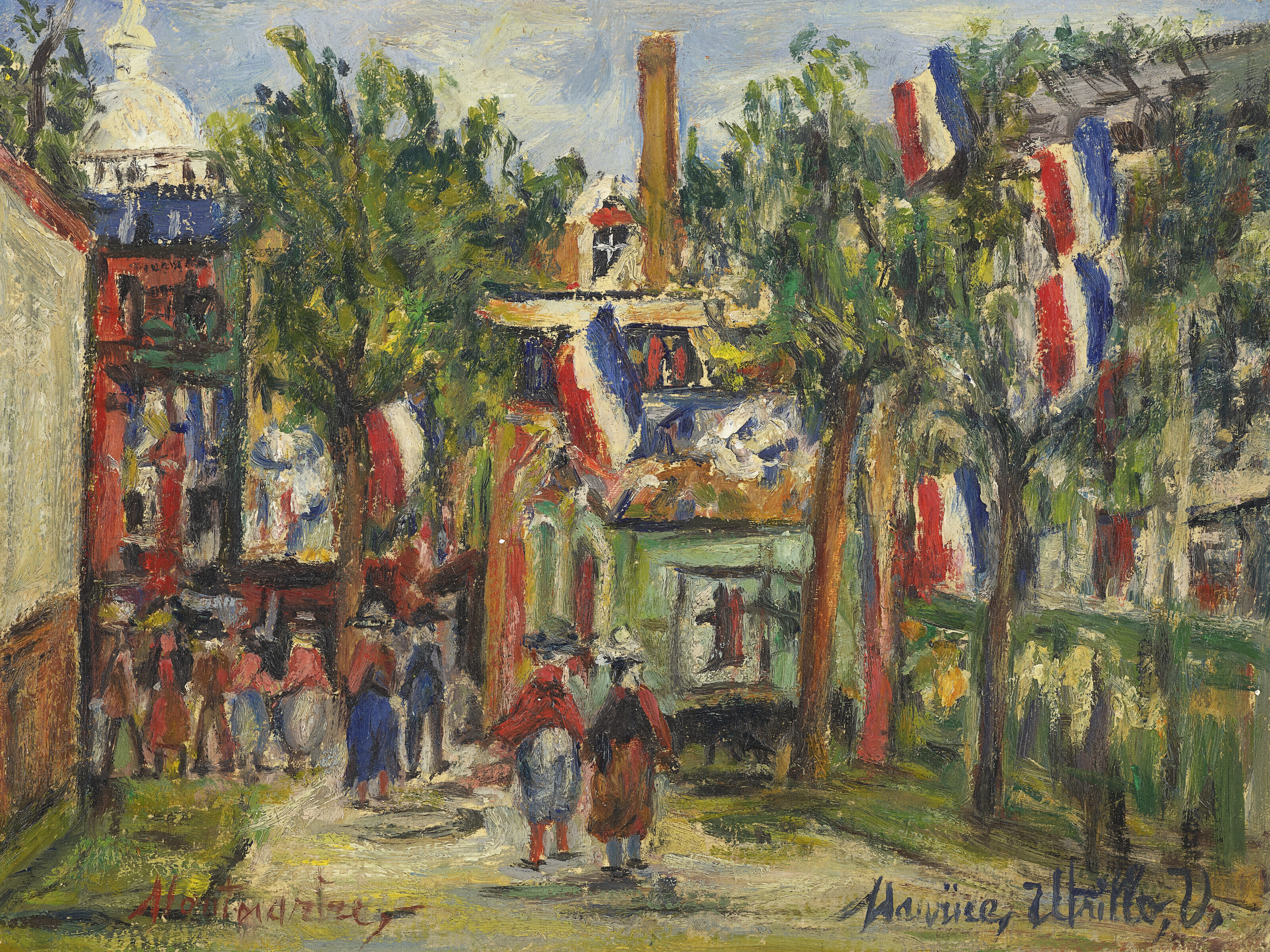 Maurice Utrillo — 14 июля на Монмартре и