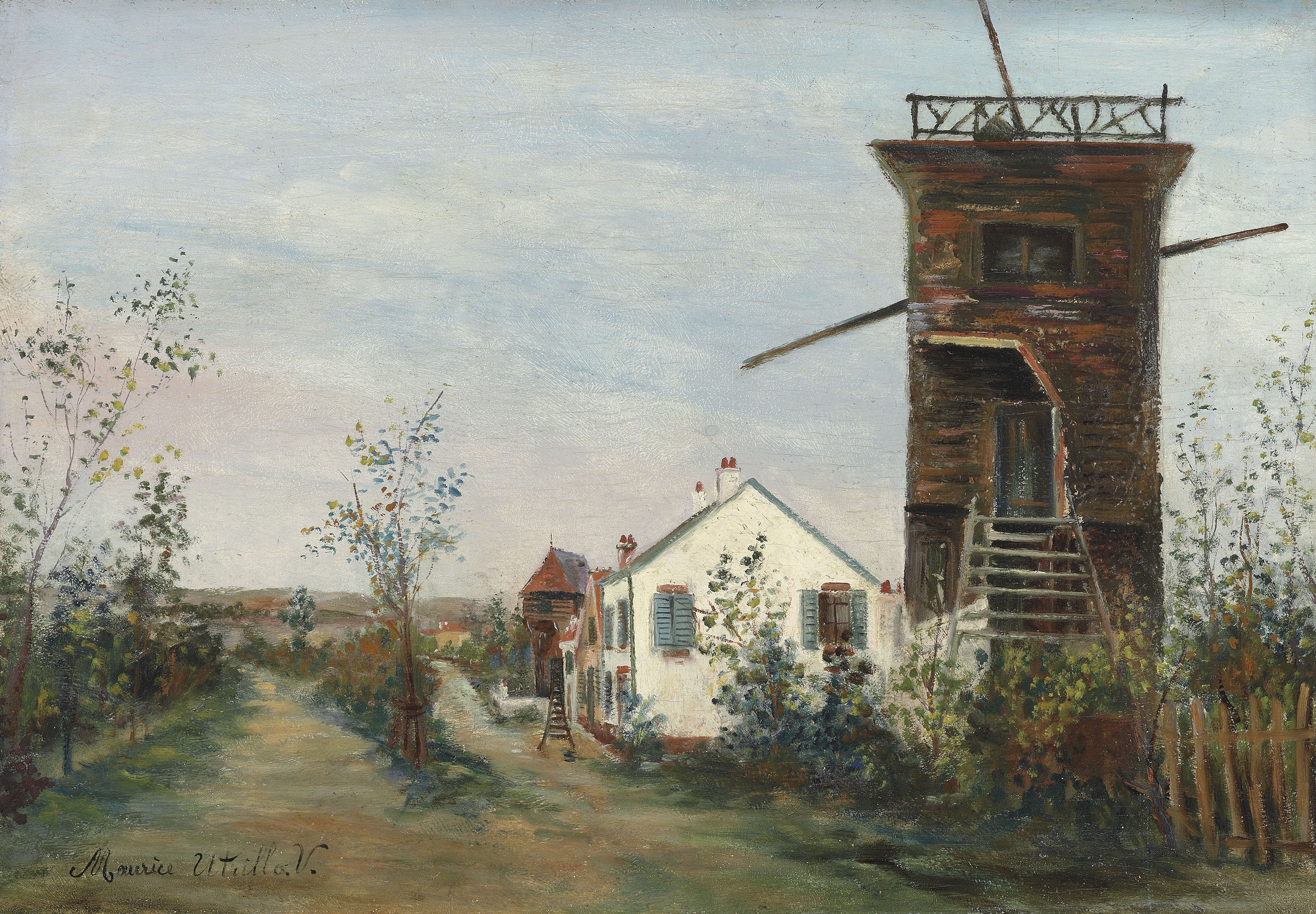 Maurice Utrillo — Старый мулен в Саннуа (Валь-д'Уаз)
