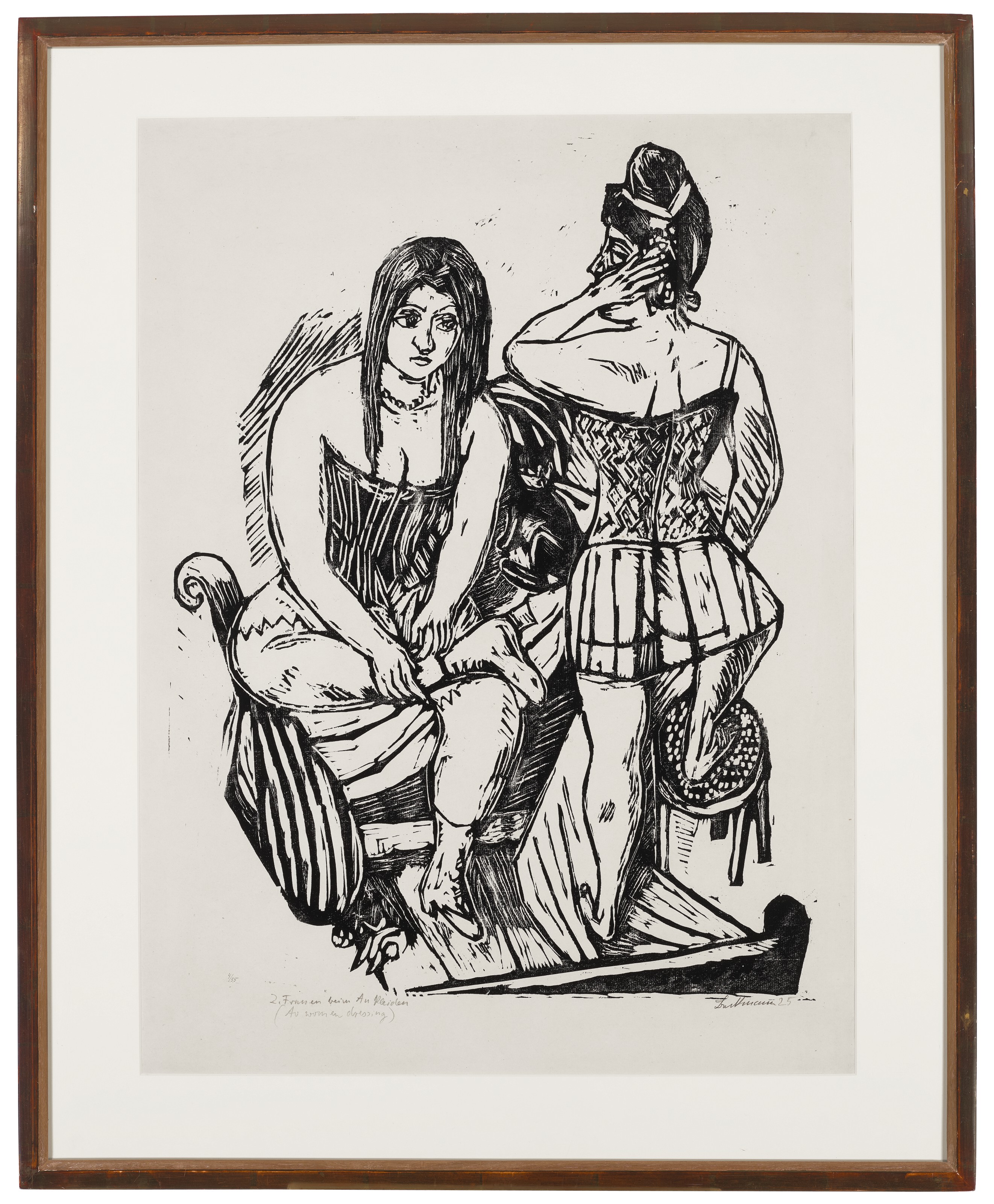 Max Beckmann — Перед туалетом (Одеваются две женщины), изображение 2