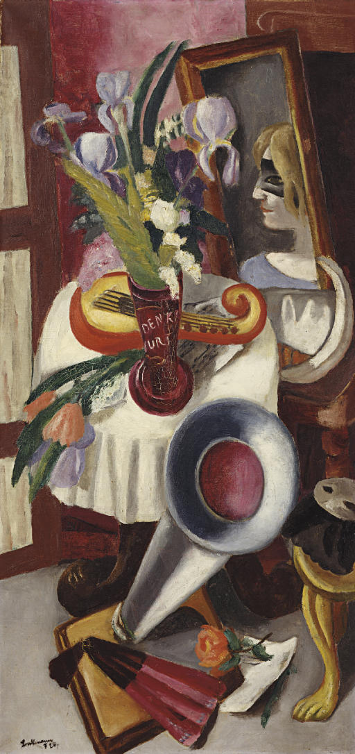 Max Beckmann — Стиллебен из граммофона и Швертлилиена