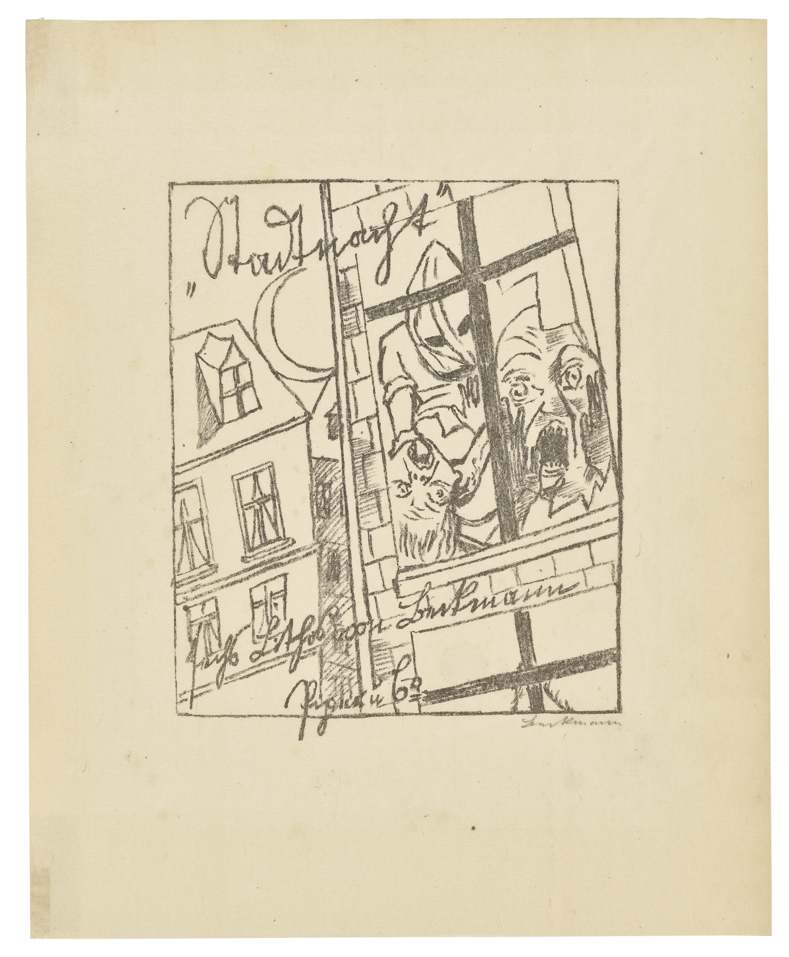 Max Beckmann — Лили фон Браунберенс: Городская ночь (Stadtnacht), изображение 2