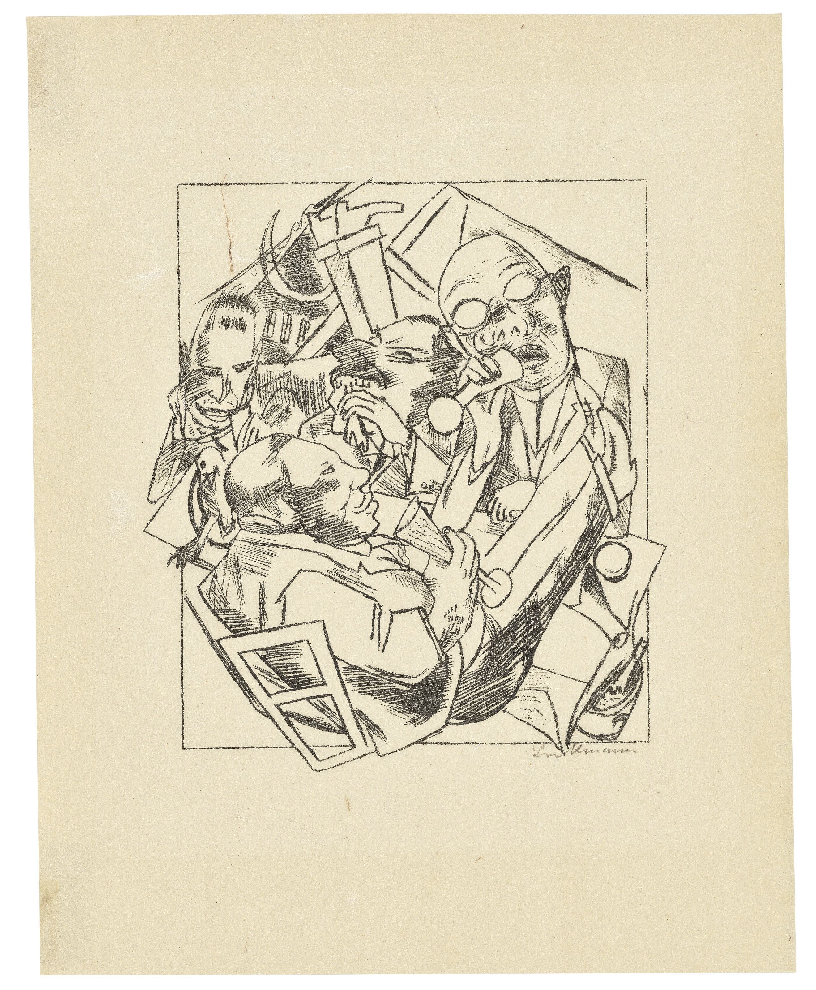Max Beckmann — Лили фон Браунберенс: Городская ночь (Stadtnacht), изображение 3