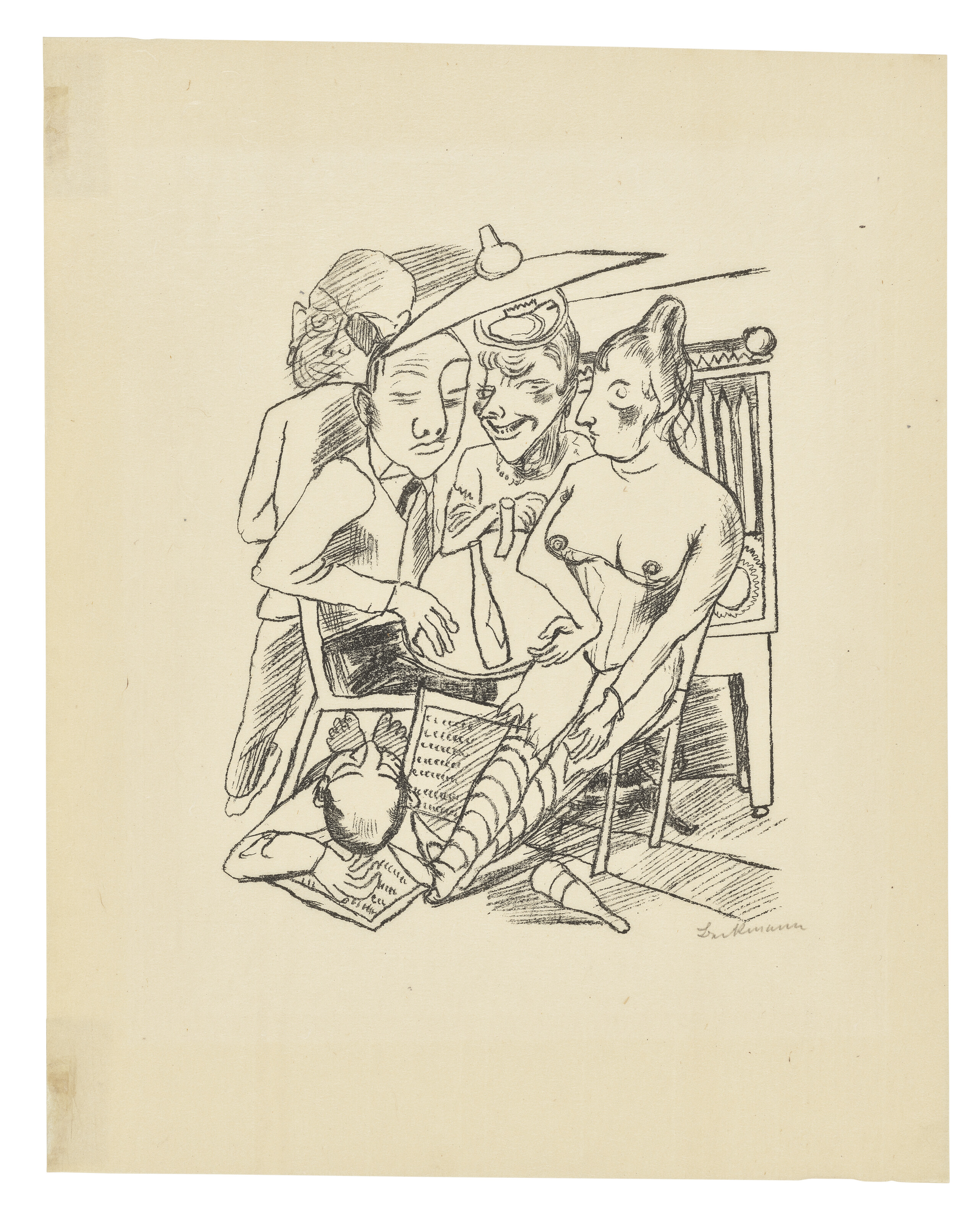 Max Beckmann — Лили фон Браунберенс: Городская ночь (Stadtnacht), изображение 4