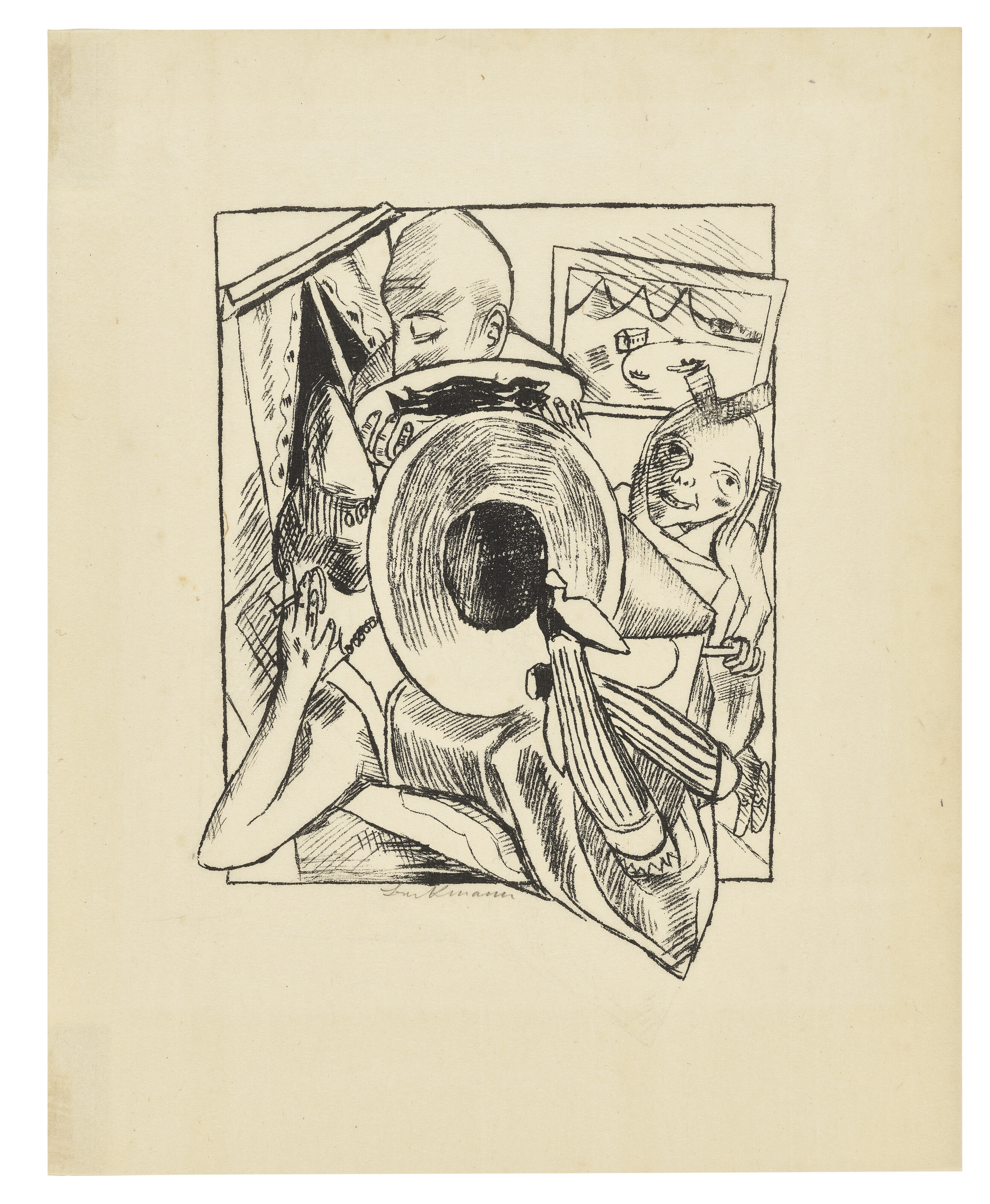 Max Beckmann — Лили фон Браунберенс: Городская ночь (Stadtnacht), изображение 7