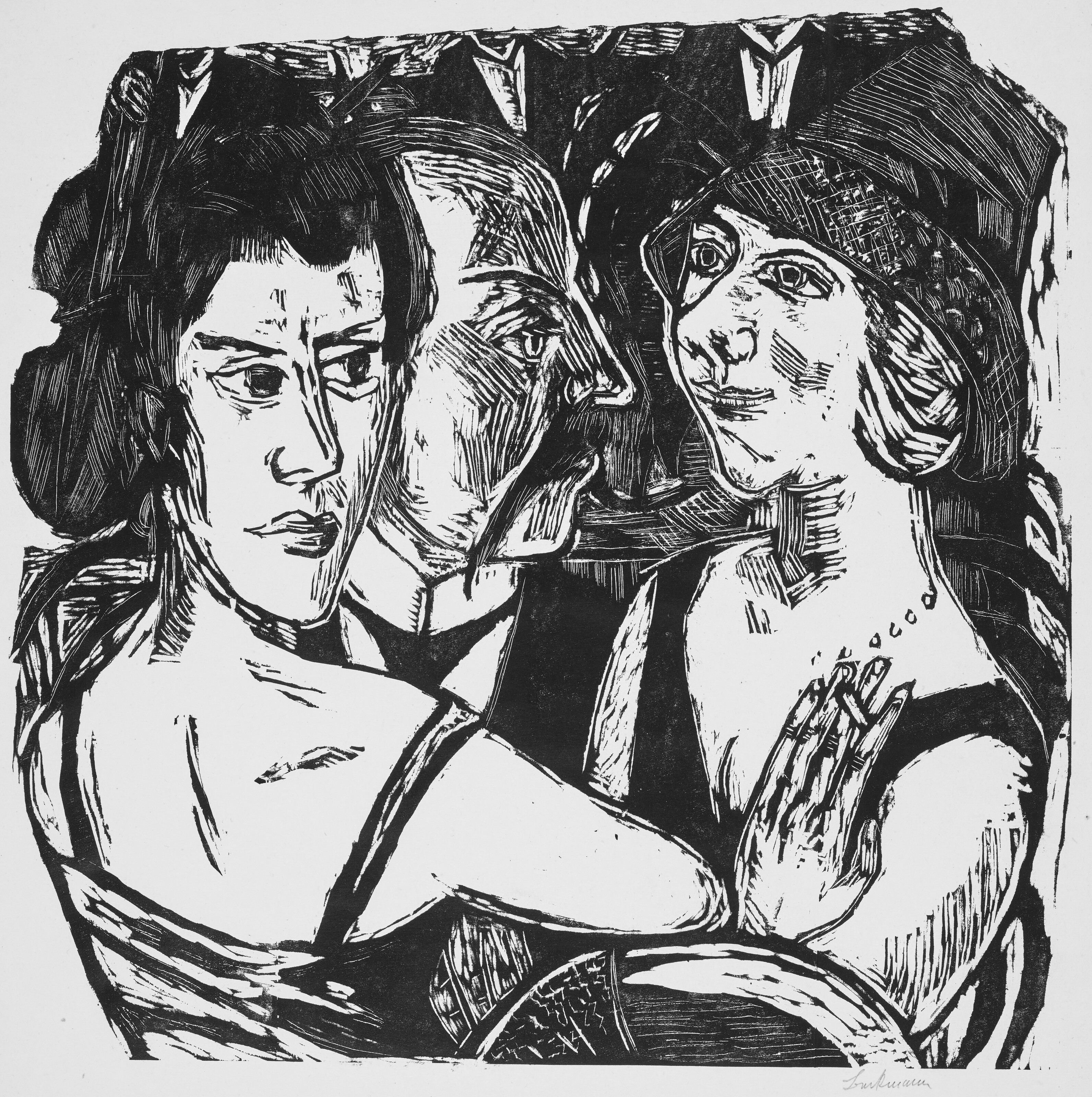 Max Beckmann — Группенбильднис Эденбар (Групповой портрет, бар "Эдем")