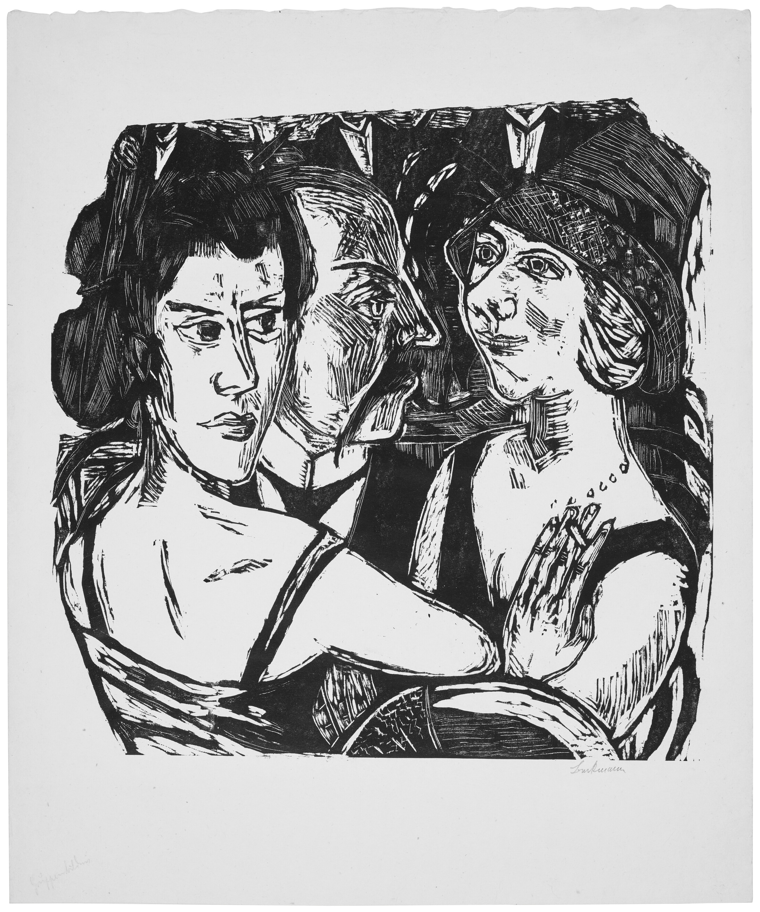 Max Beckmann — Группенбильднис Эденбар (Групповой портрет, бар "Эдем"), изображение 3