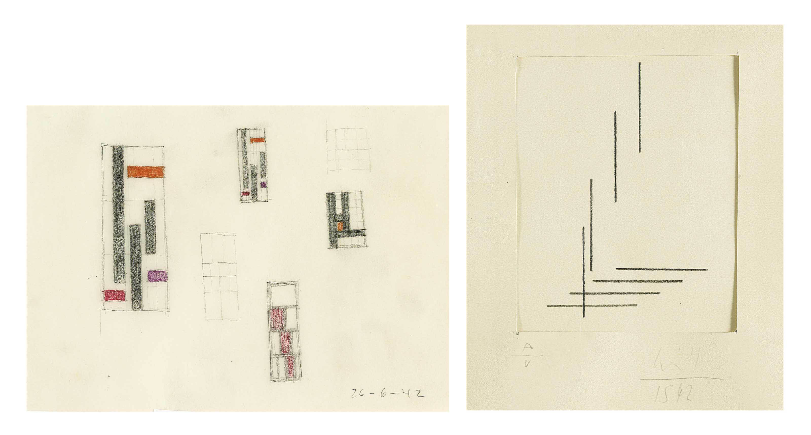 Max Bill — Саммельнумер фон цвай Веркен: "Он тител", 1942, "Он тител", 1942