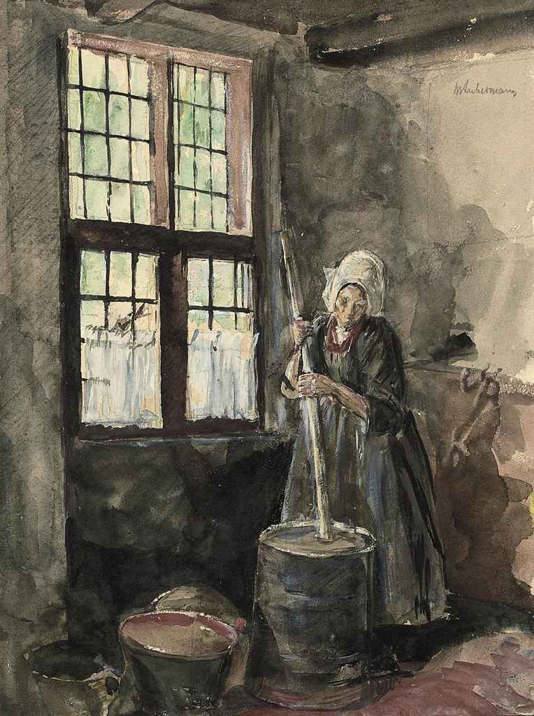 Max Liebermann — Брабантер-Бауэрин-ам-Баттерфасс