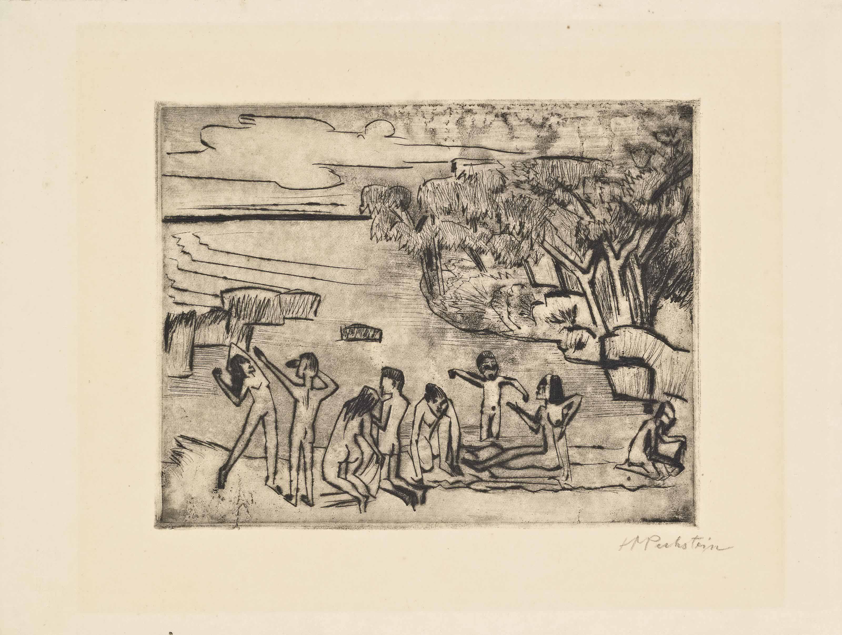 Max Pechstein — Я здесь, от: Die Schaffenden (Крюгер Р. 116)