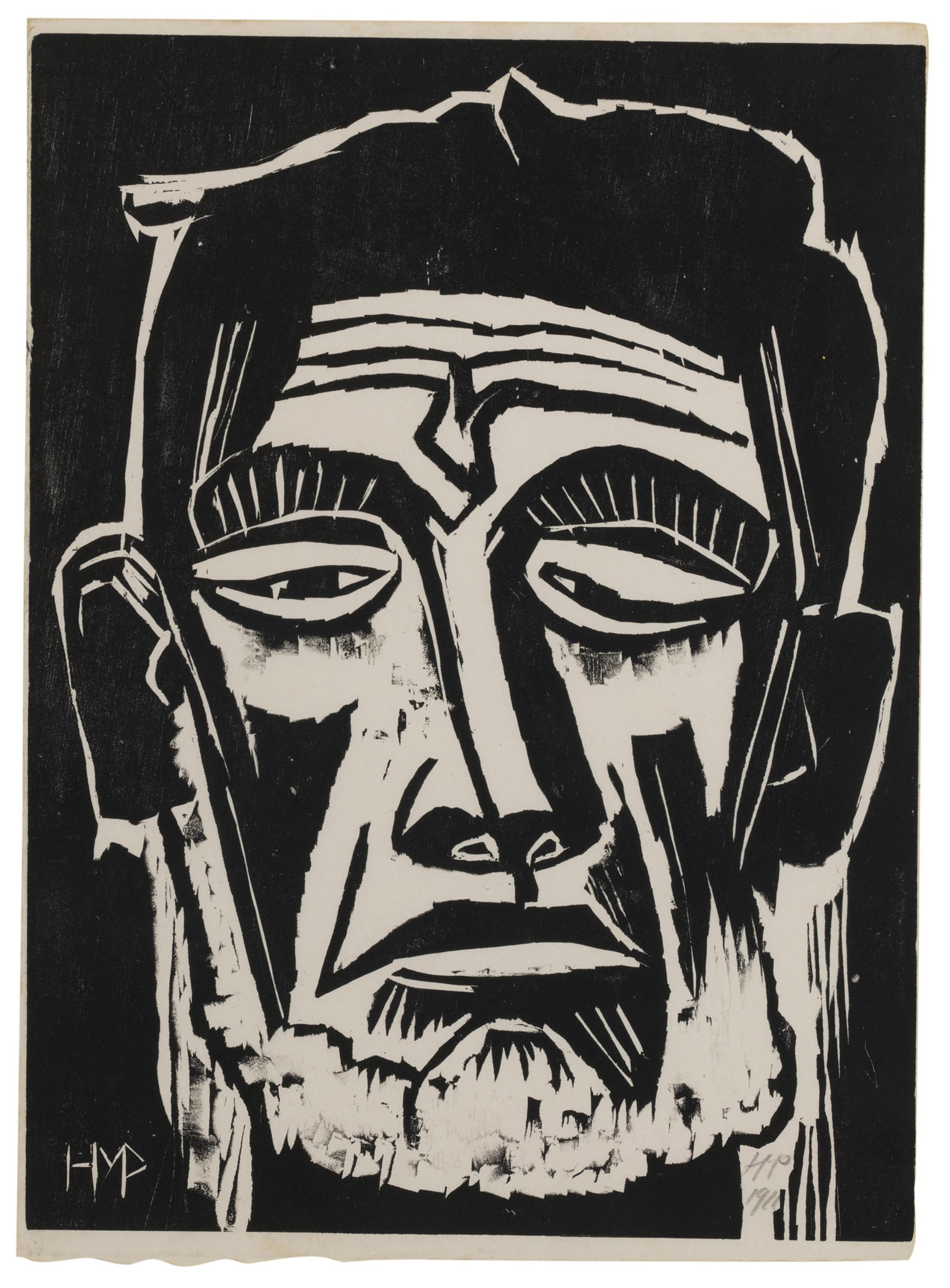 Max Pechstein — Копф айнес Зееманн (Fischerkopf), из "Арно Хольц за кулисами", музей немецкого искусства
