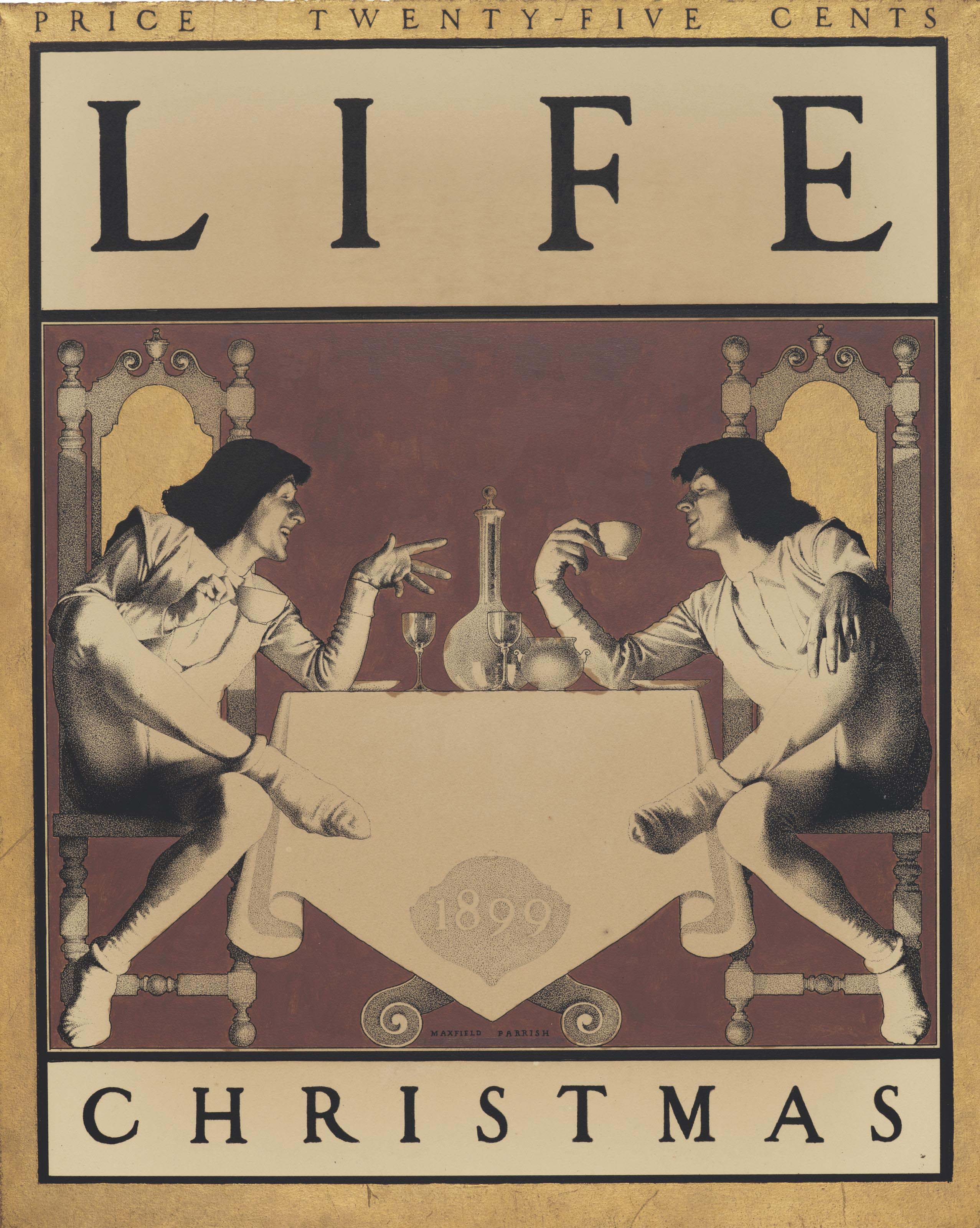 Maxfield Parrish — Рождественский дизайн обложки для журнала Life