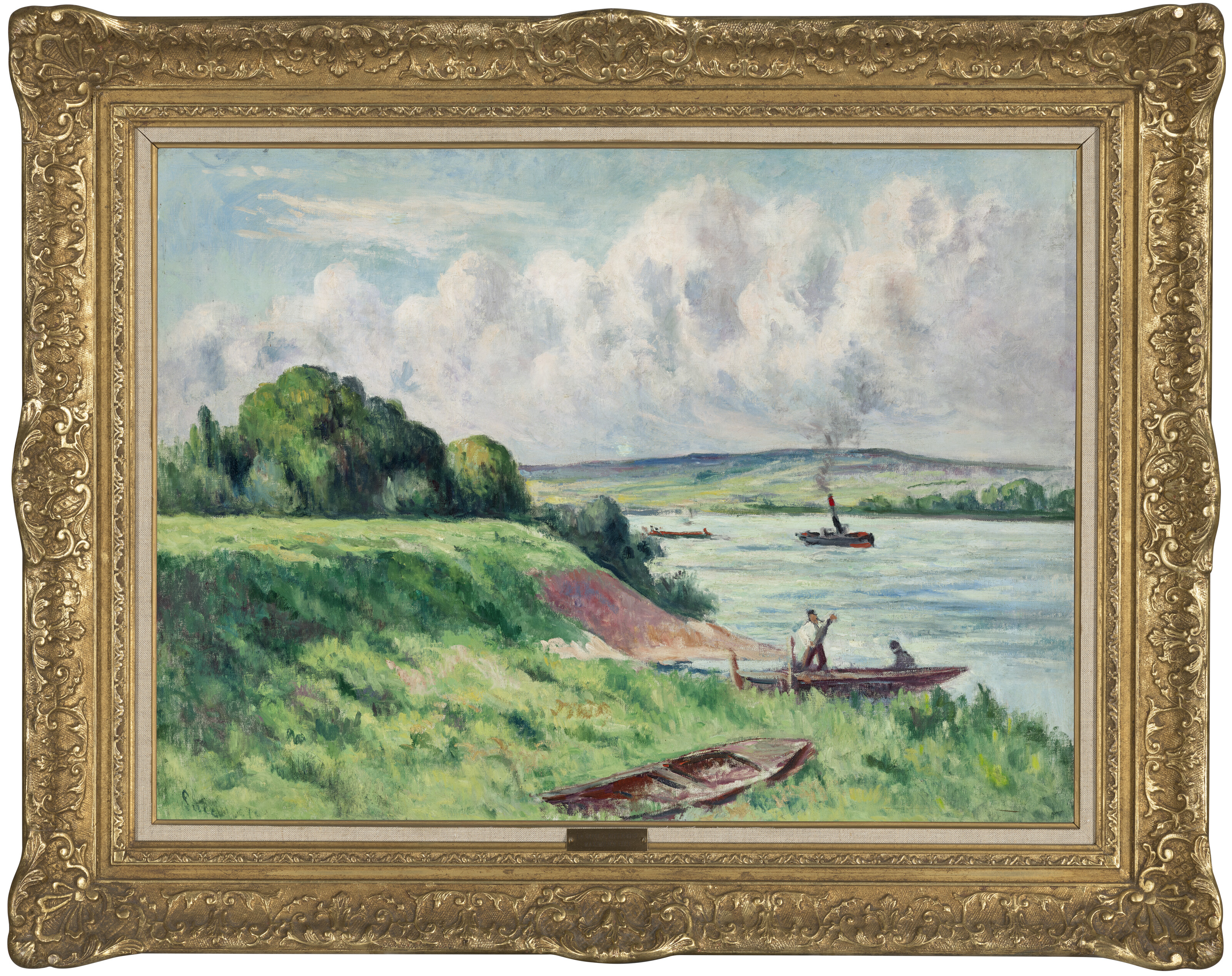 Maximilien Luce — Роллбуаз, барки и похититель птиц, изображение 3