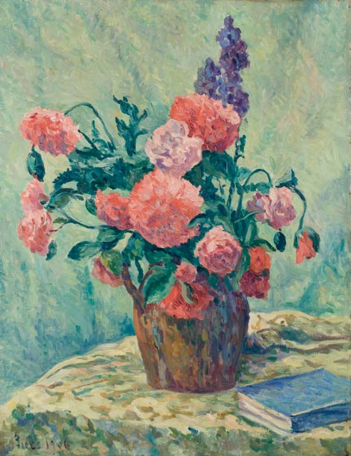 Maximilien Luce — Павлины танцуют в горшочке с гре