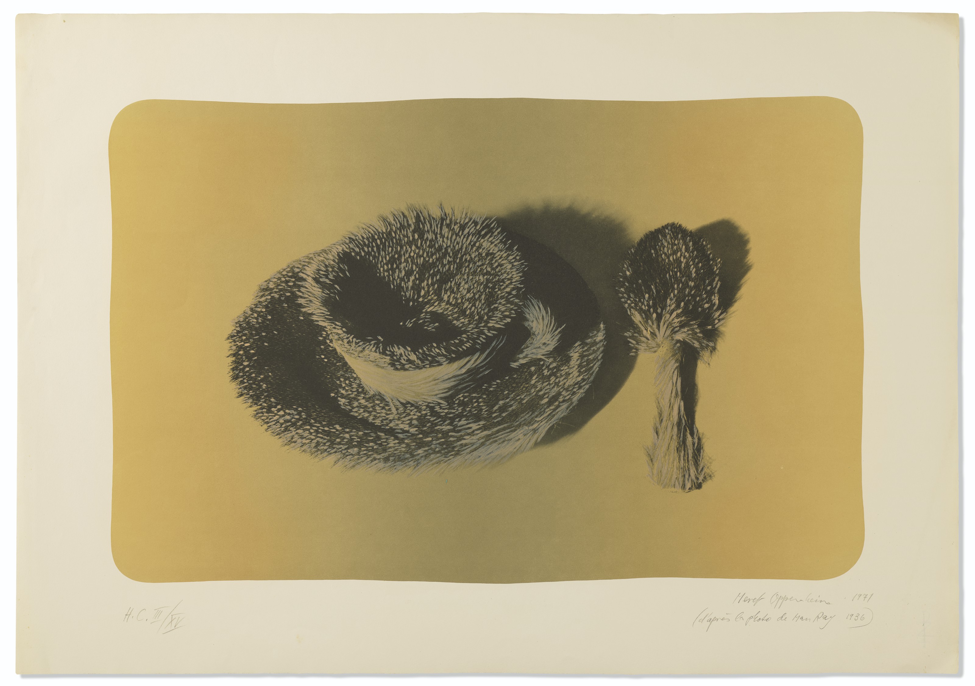 Méret Oppenheim — Пельцтассе (желтый фонд)