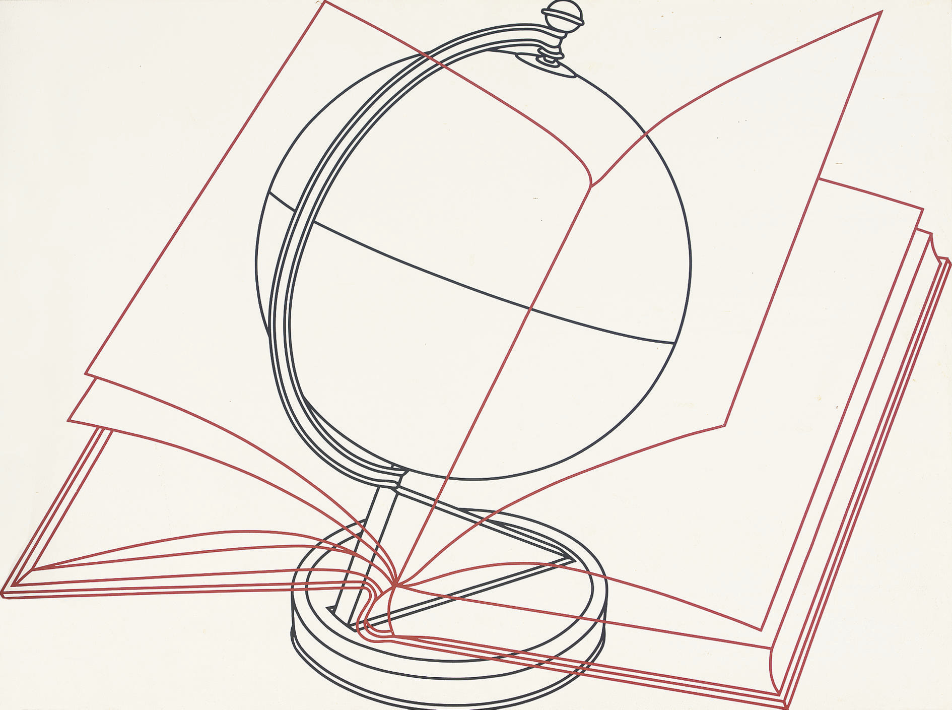 Michael Craig-Martin — Глобус и книга