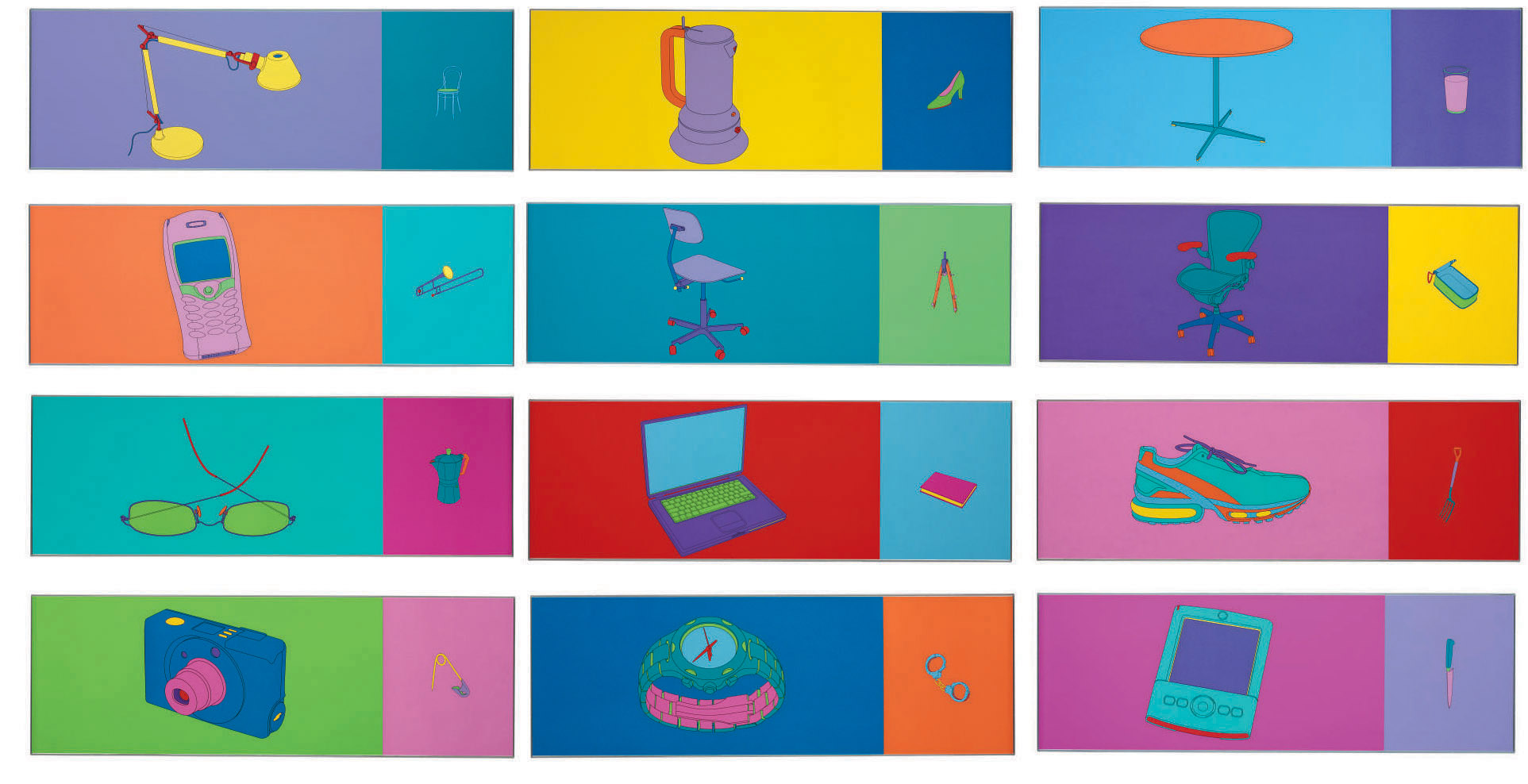 Michael Craig-Martin — Фолио, Галерея Алана Кристеа, Лондон, 2004
