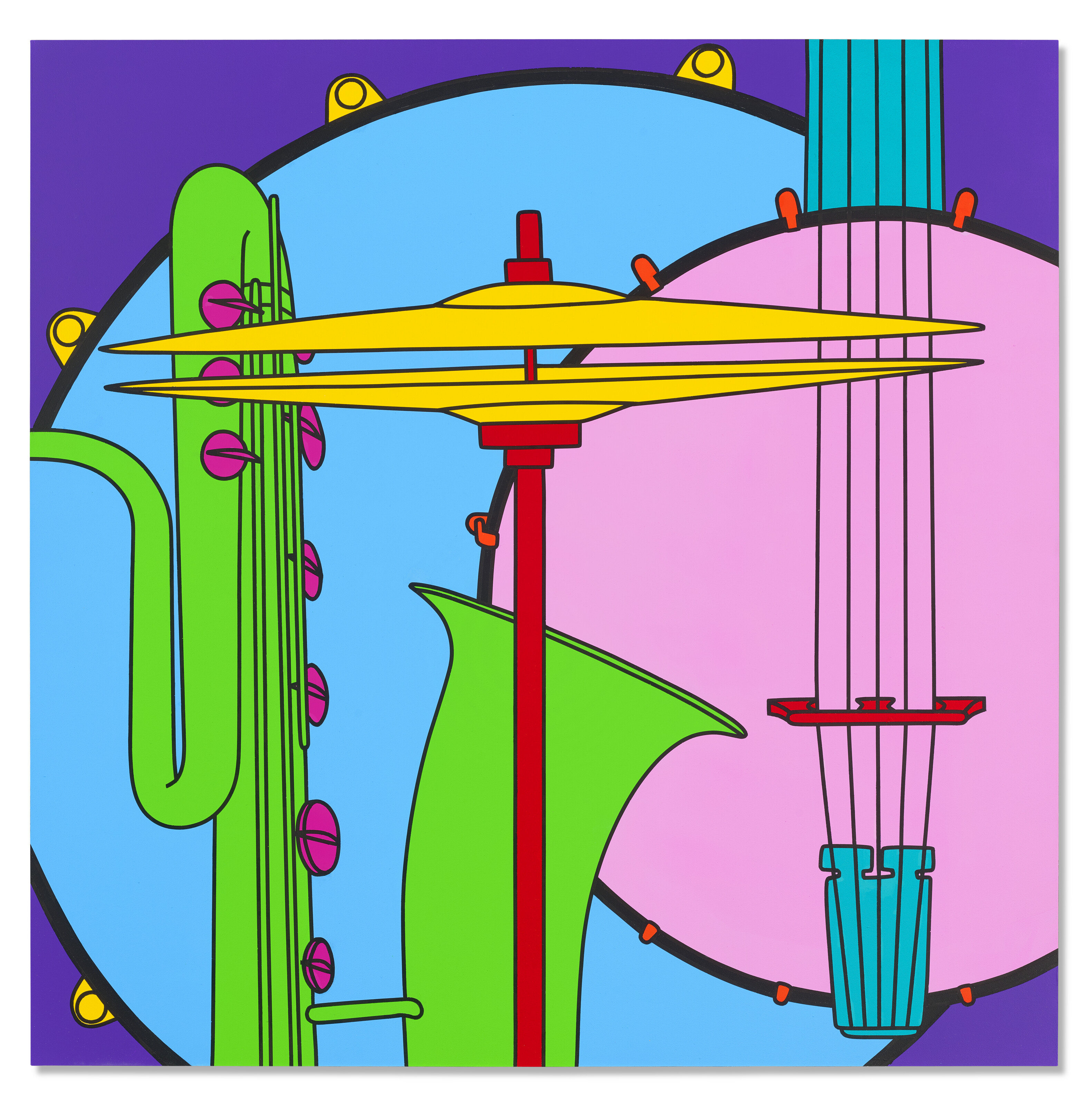Michael Craig-Martin — Без названия (зеленый саксофон)