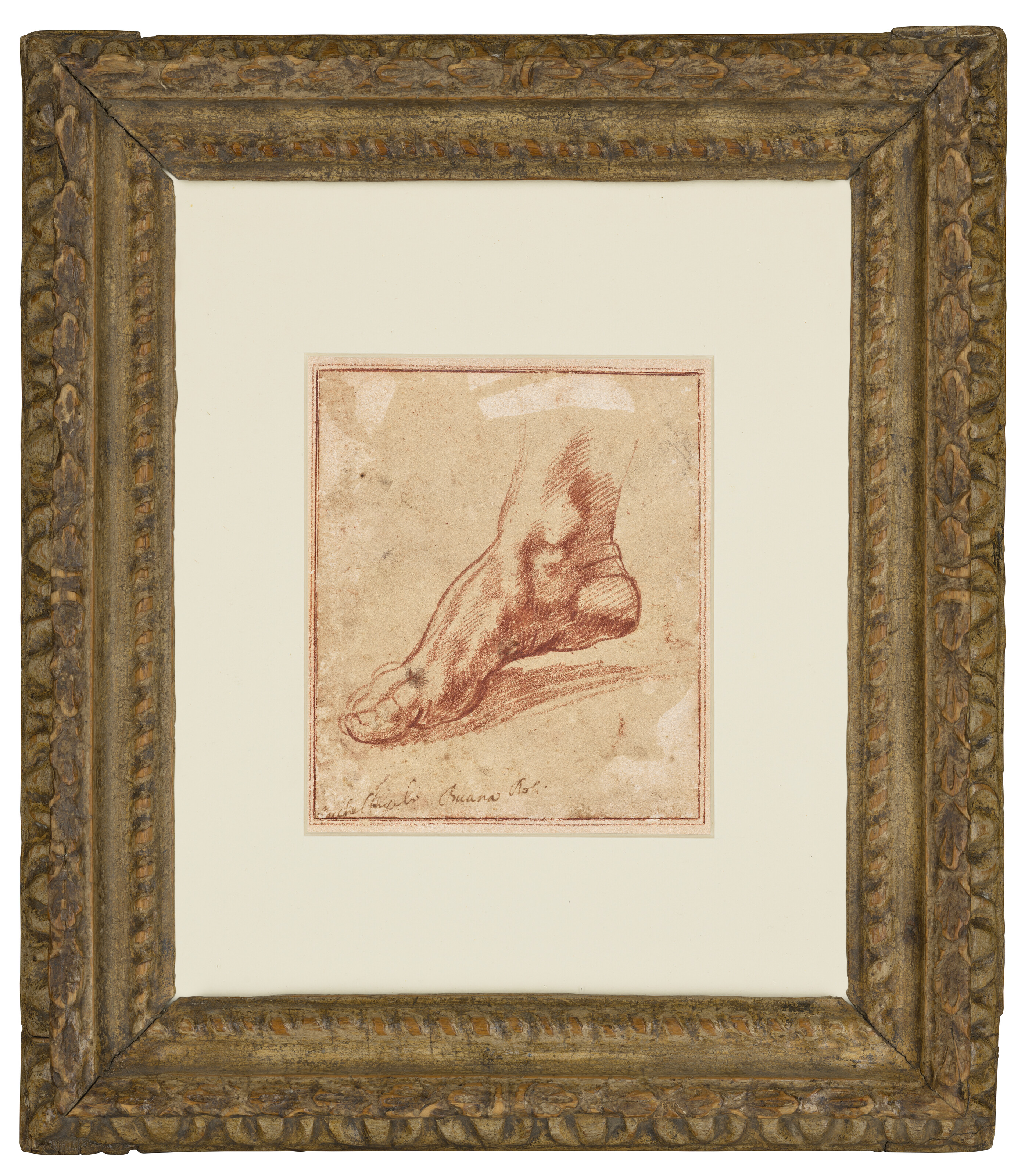 Michelangelo — Этюд стопы Ливийской сивиллы (прямая сторона); Этюд ноги с согнутым коленом (обратная сторона), изображение 3