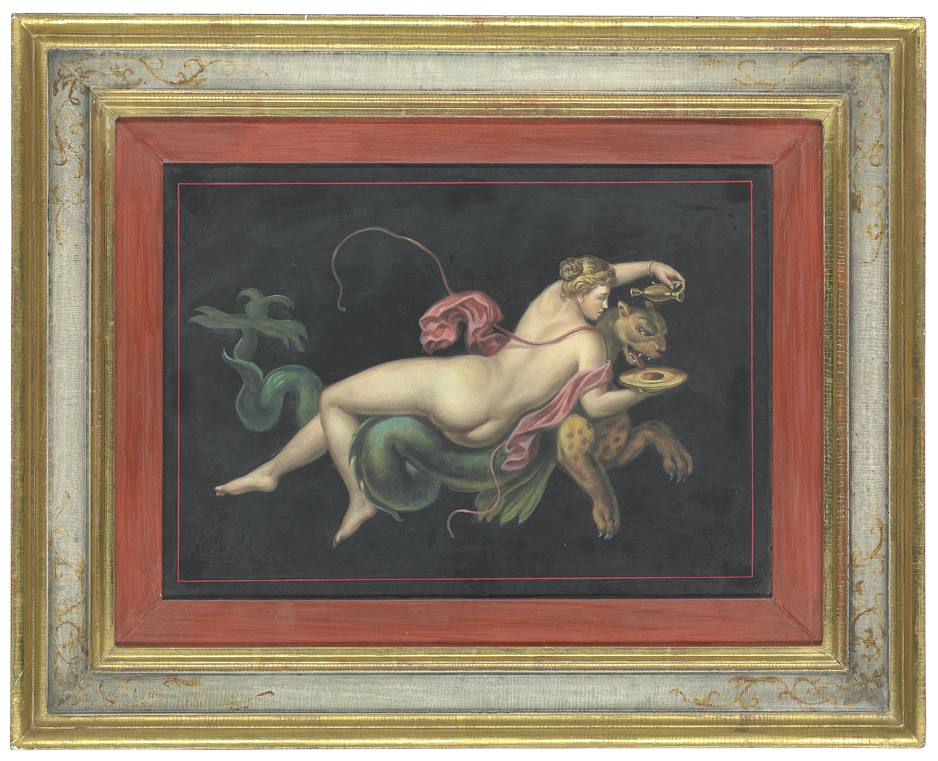 Michelangelo — Аллегорическая фигура верхом на кентавре со связанными руками; Аллегорическая фигура верхом на кентаврице; Женская фигура, кормящая мифологическое существо; и мифологическая пара в драпировках, изображение 3