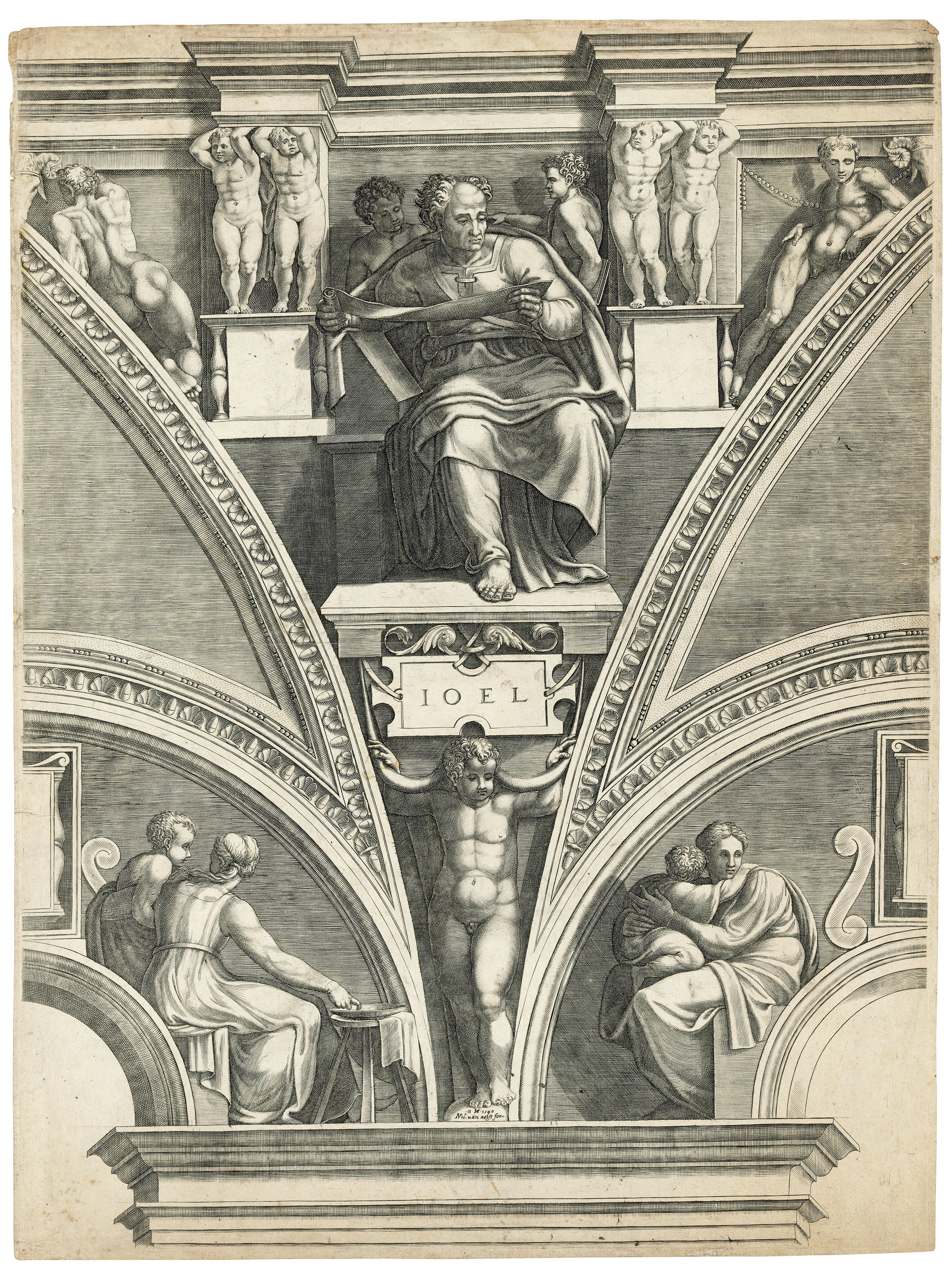 Michelangelo — Пять тарелок из Сикстинской капеллы, изображение 5