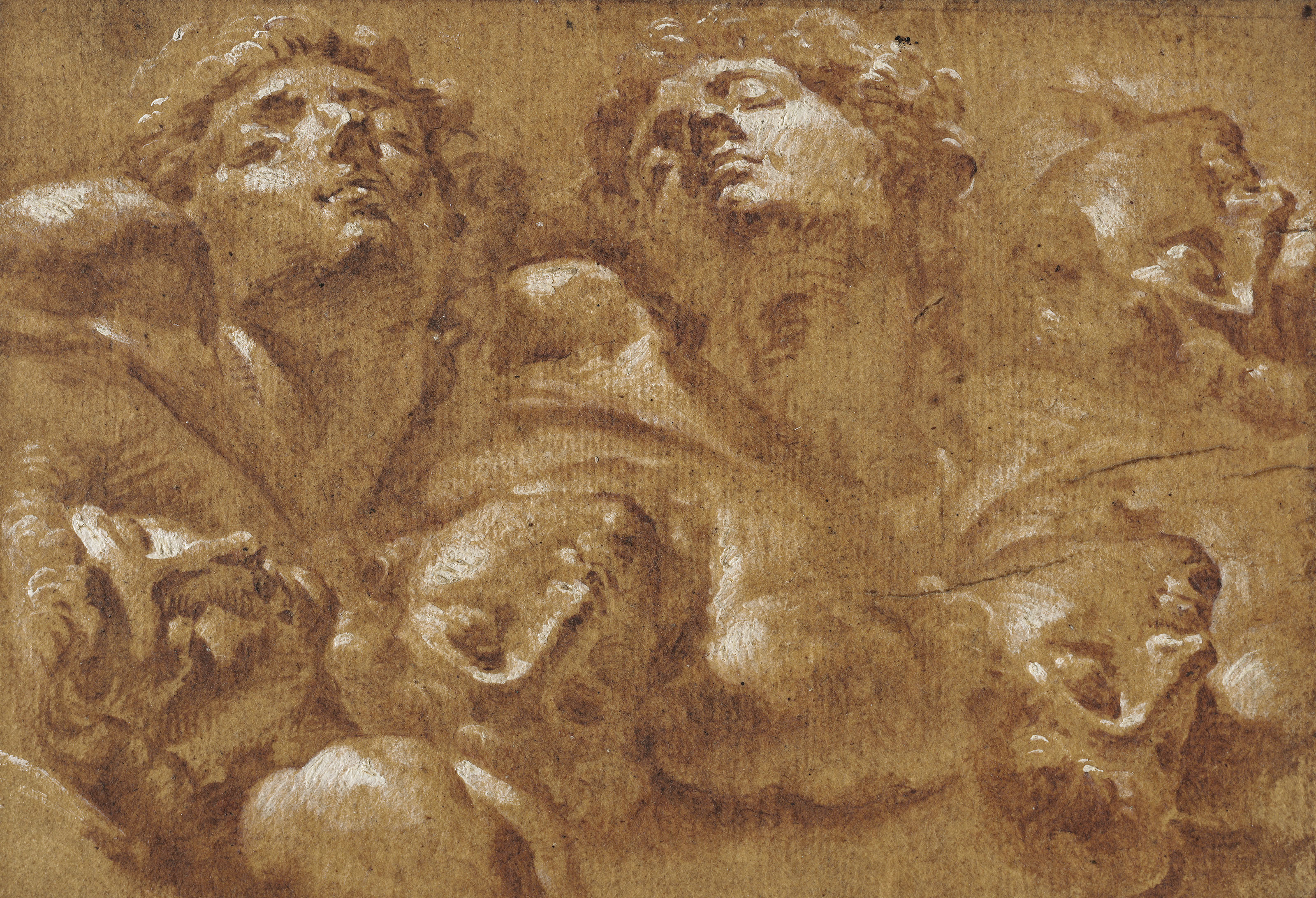 Michelangelo — Шесть этюдов с изображением голов рабов Микеланджело