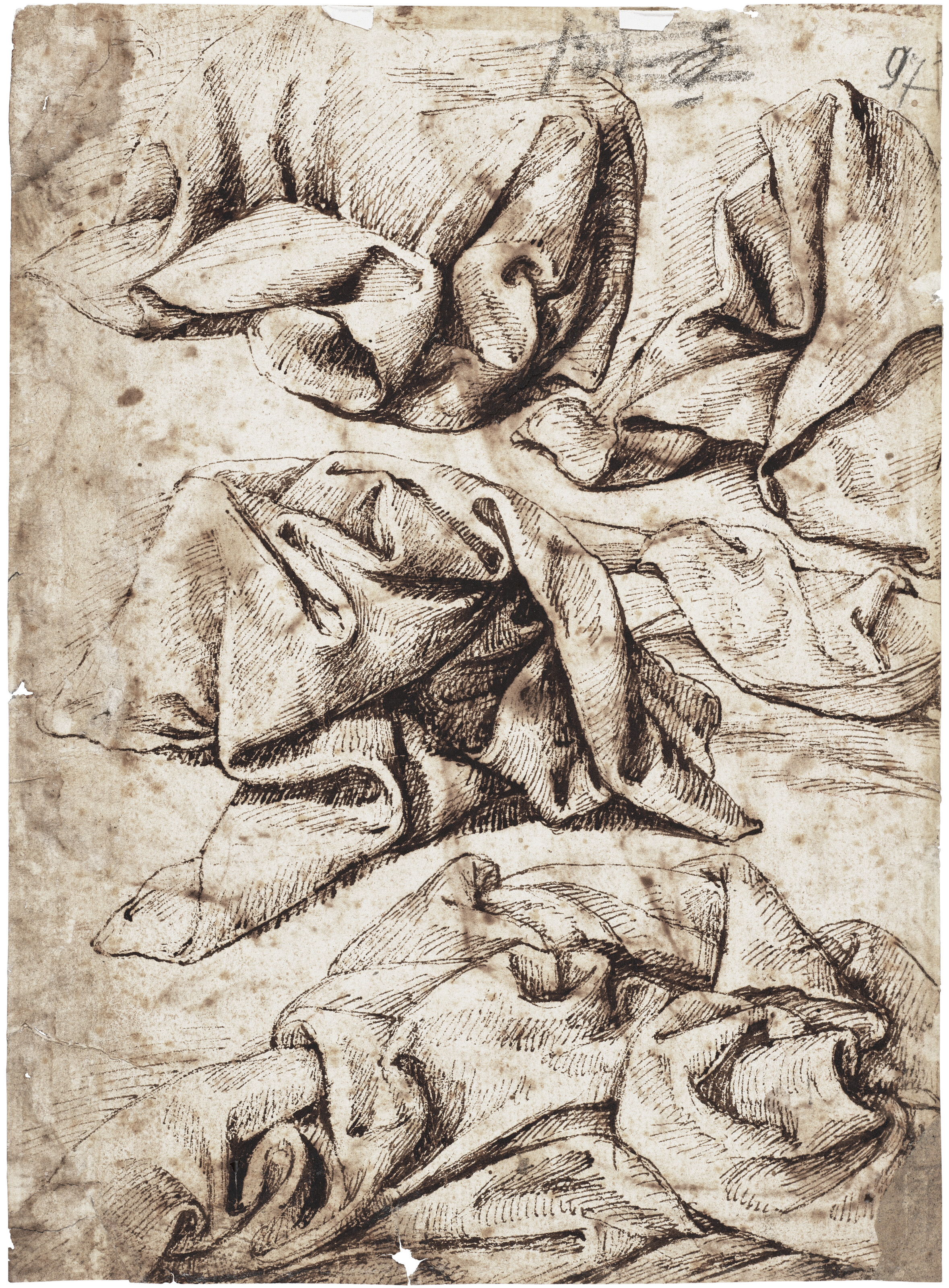 Michelangelo — Проработка фигур после Страшного суда Микеланджело (справа); Проработка драпировок (сзади), изображение 2