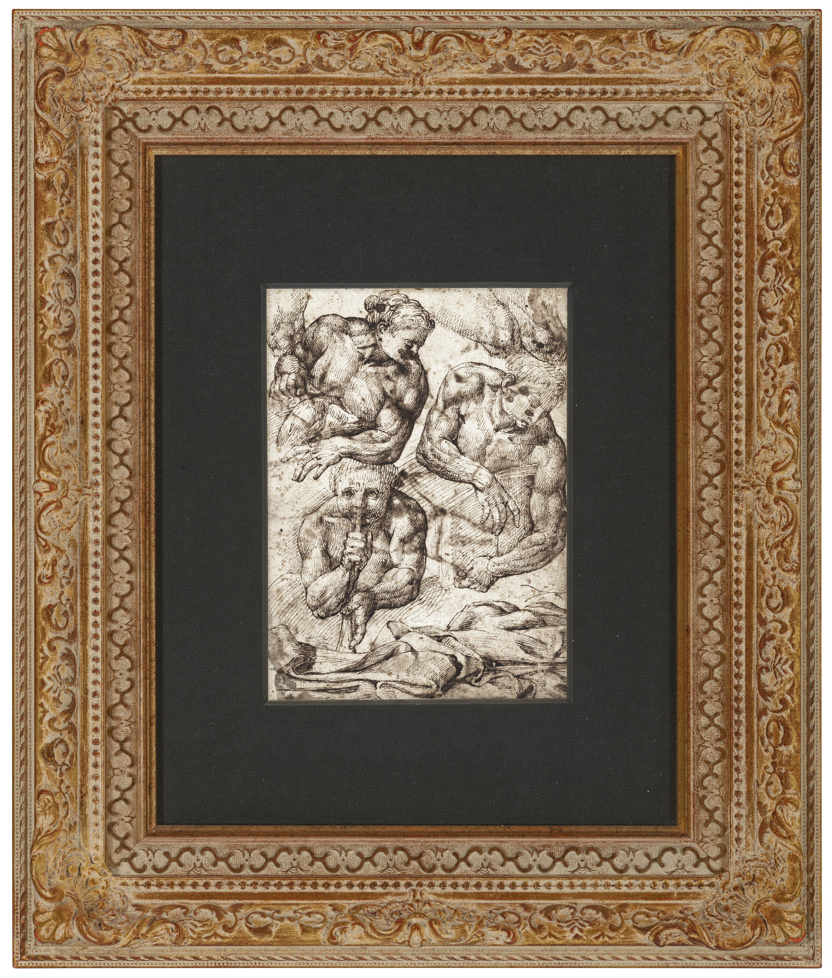 Michelangelo — Проработка фигур после Страшного суда Микеланджело (справа); Проработка драпировок (сзади), изображение 3