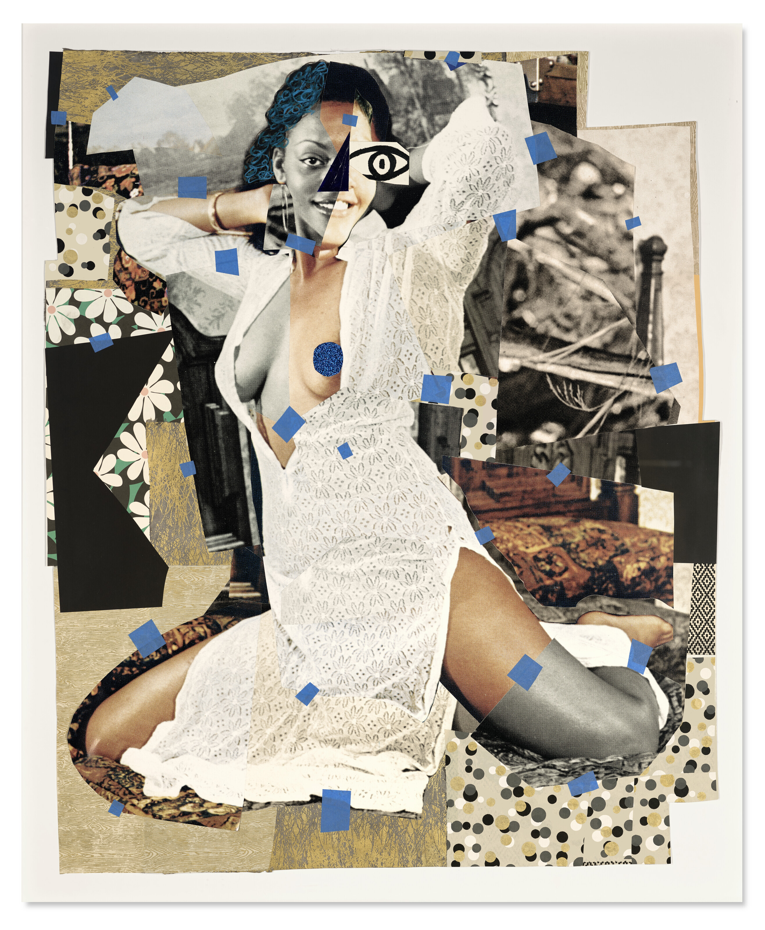 Mickalene Thomas — Реактивно-голубой №3
