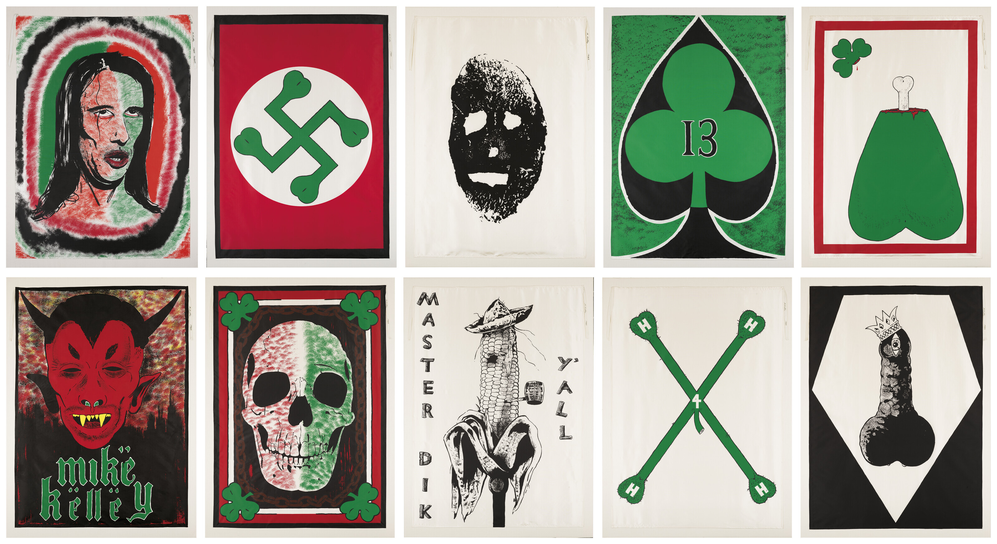 Mike Kelley — Анютины глазки из металла / Покрытое гвоздиками копыто