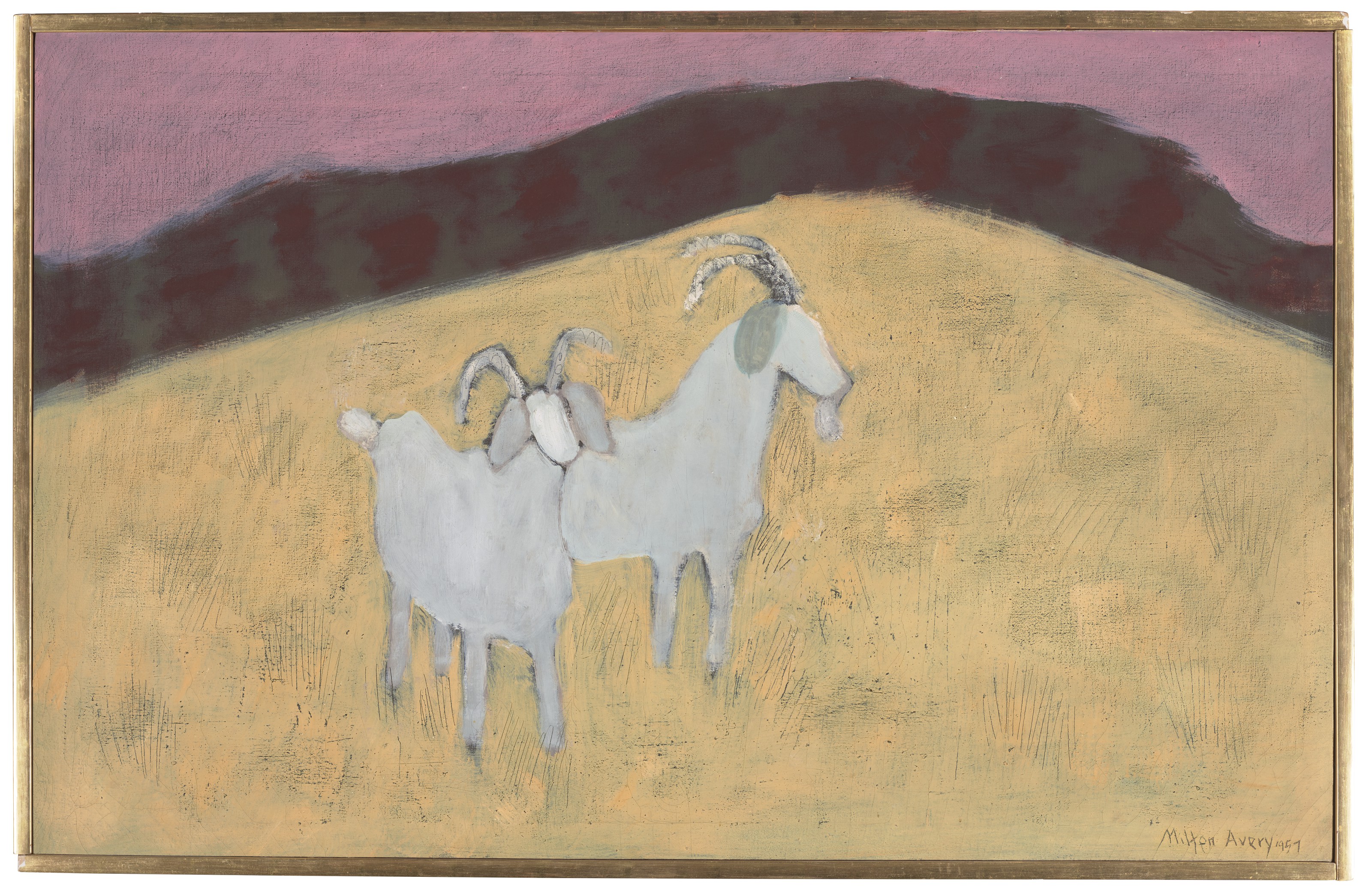 Milton Avery — Испуганные козы, изображение 2