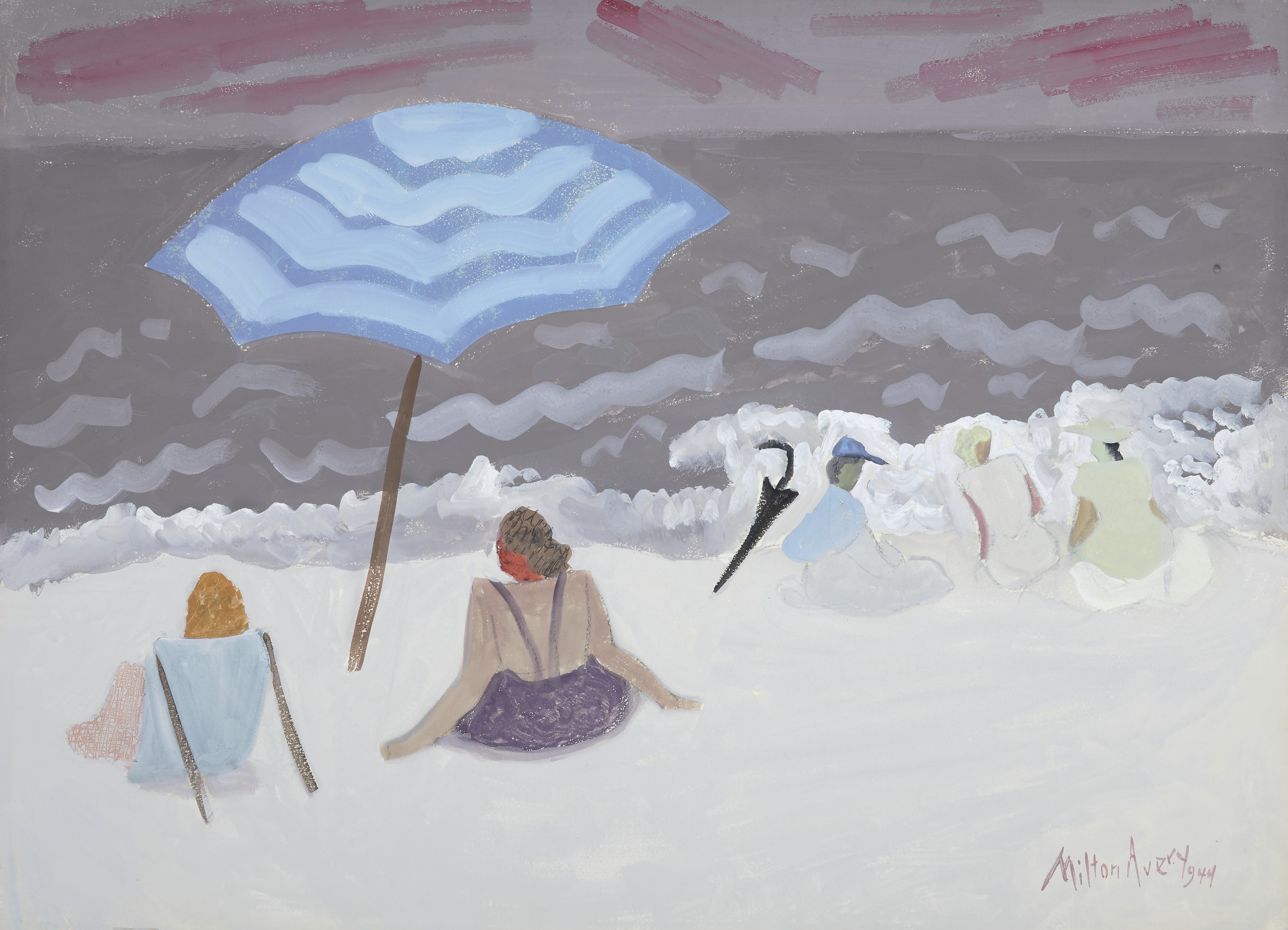Milton Avery — Темное море, Бледный пляж
