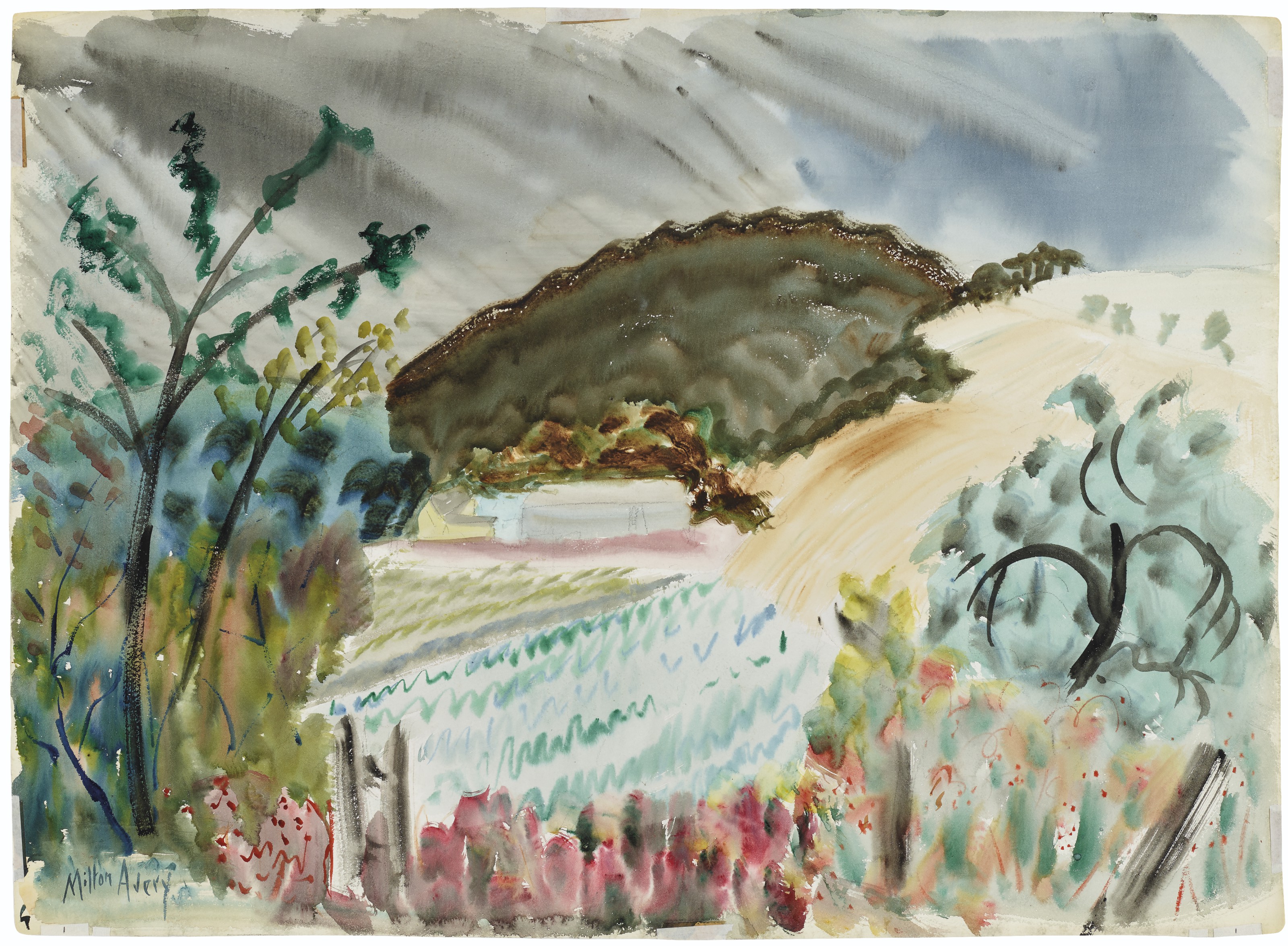 Milton Avery — Летние зарисовки и осенние поля : Двусторонняя работа, изображение 3