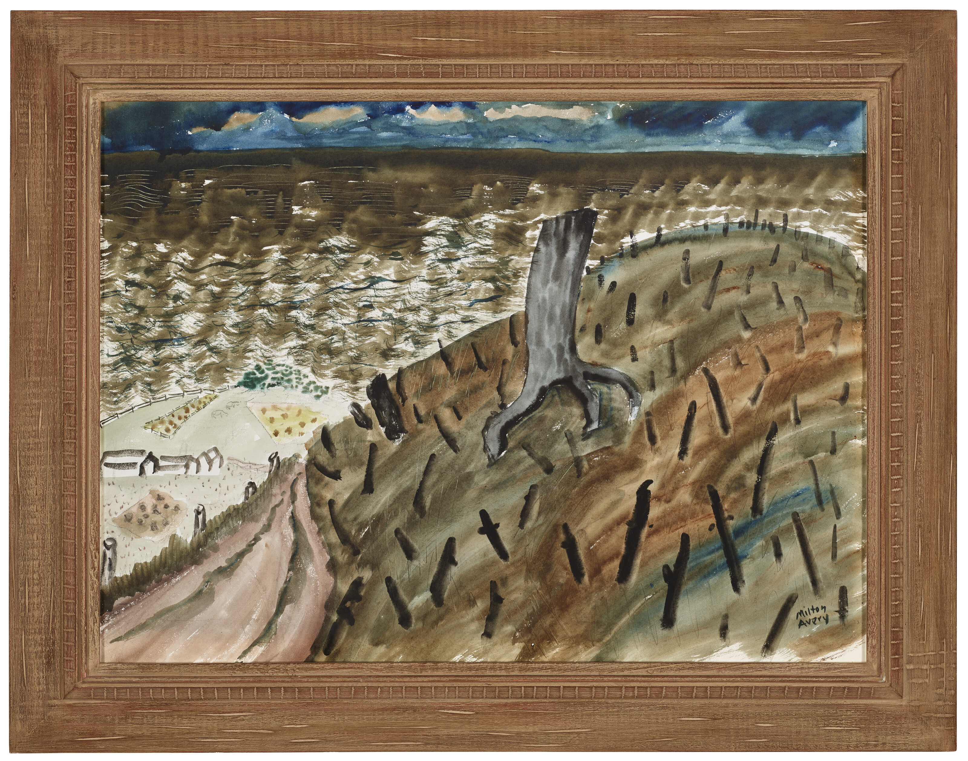 Milton Avery — Сожженный холм у моря, изображение 2