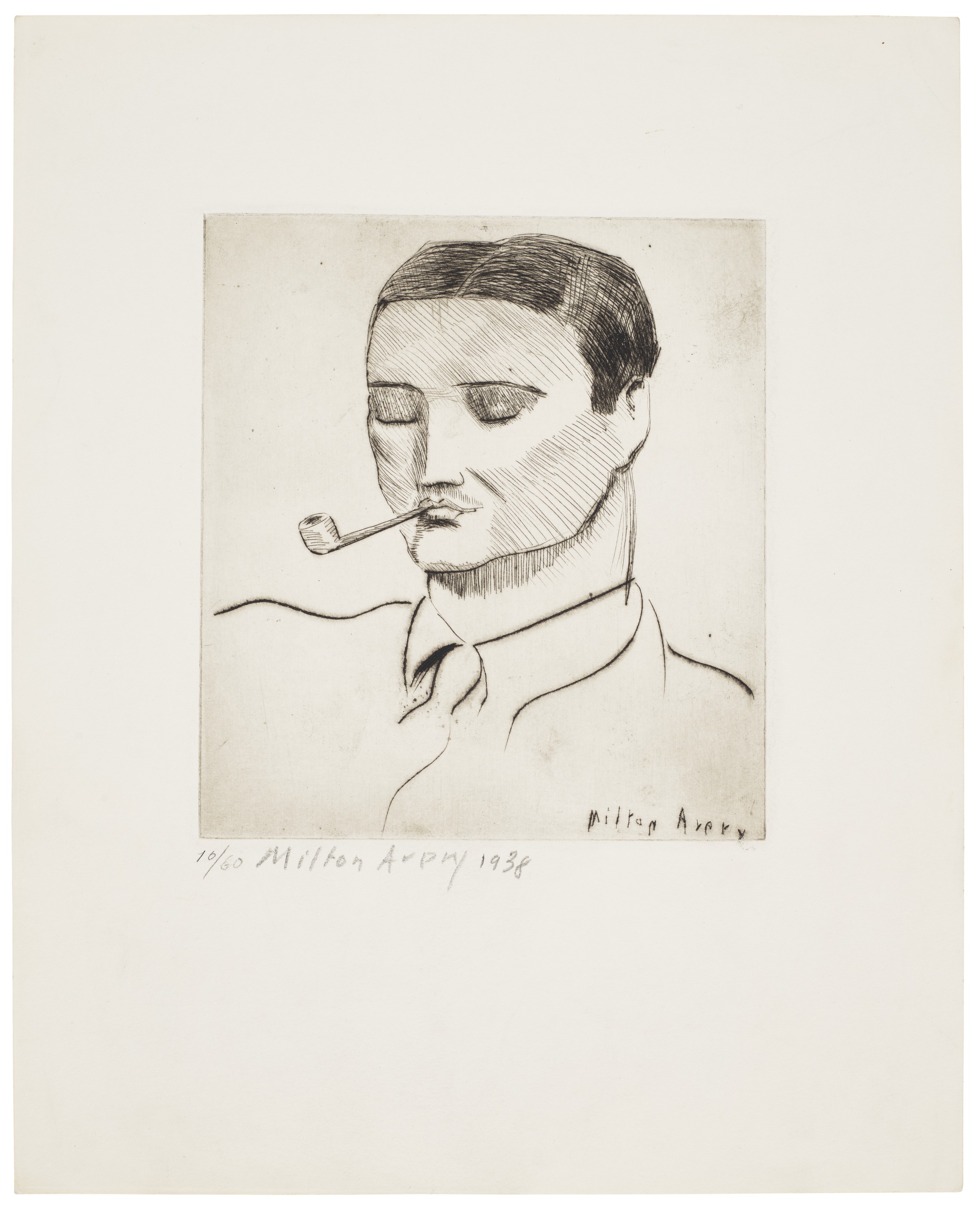 Milton Avery — Мужчина с трубкой