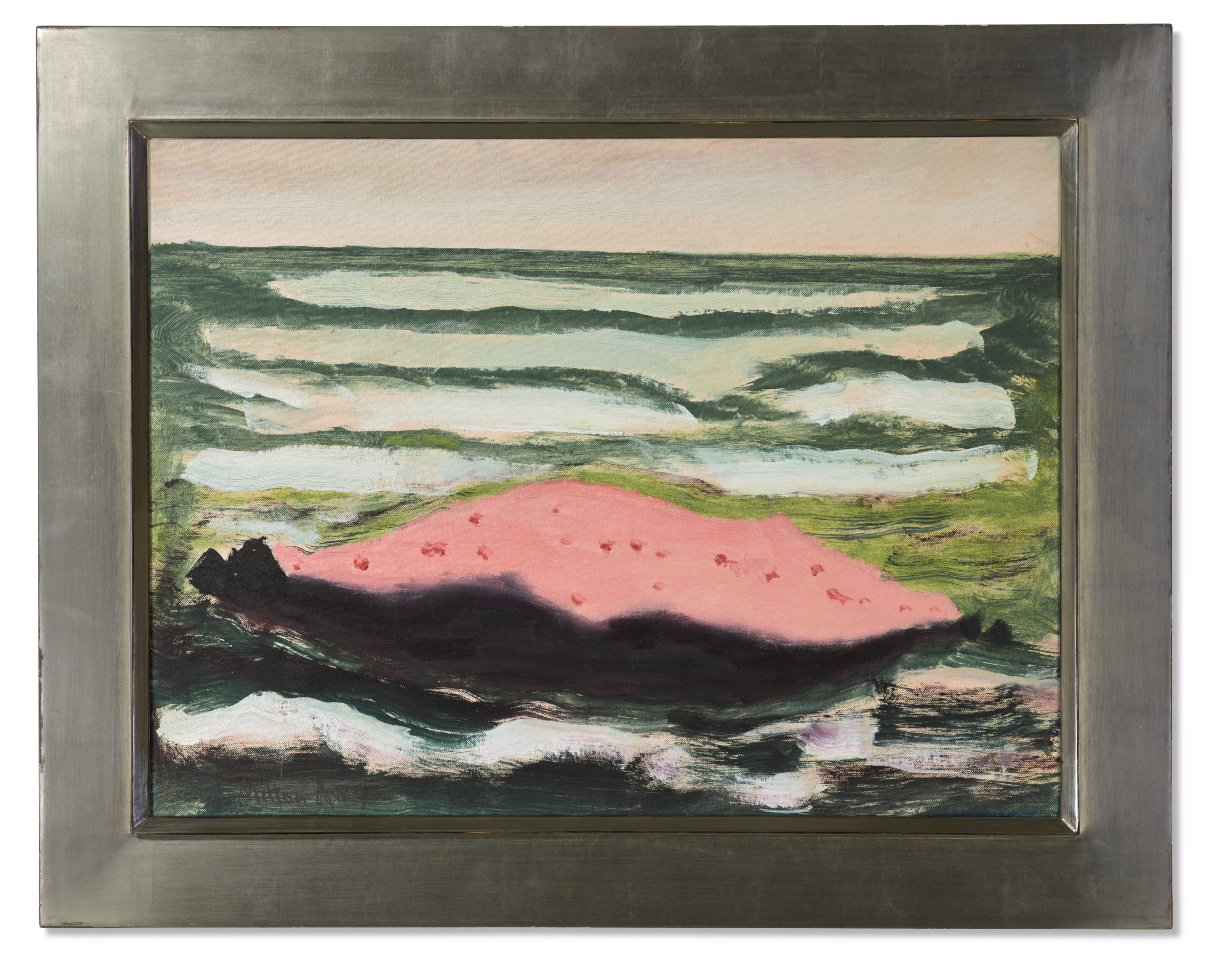 Milton Avery — Розовый остров, Белые волны, изображение 2