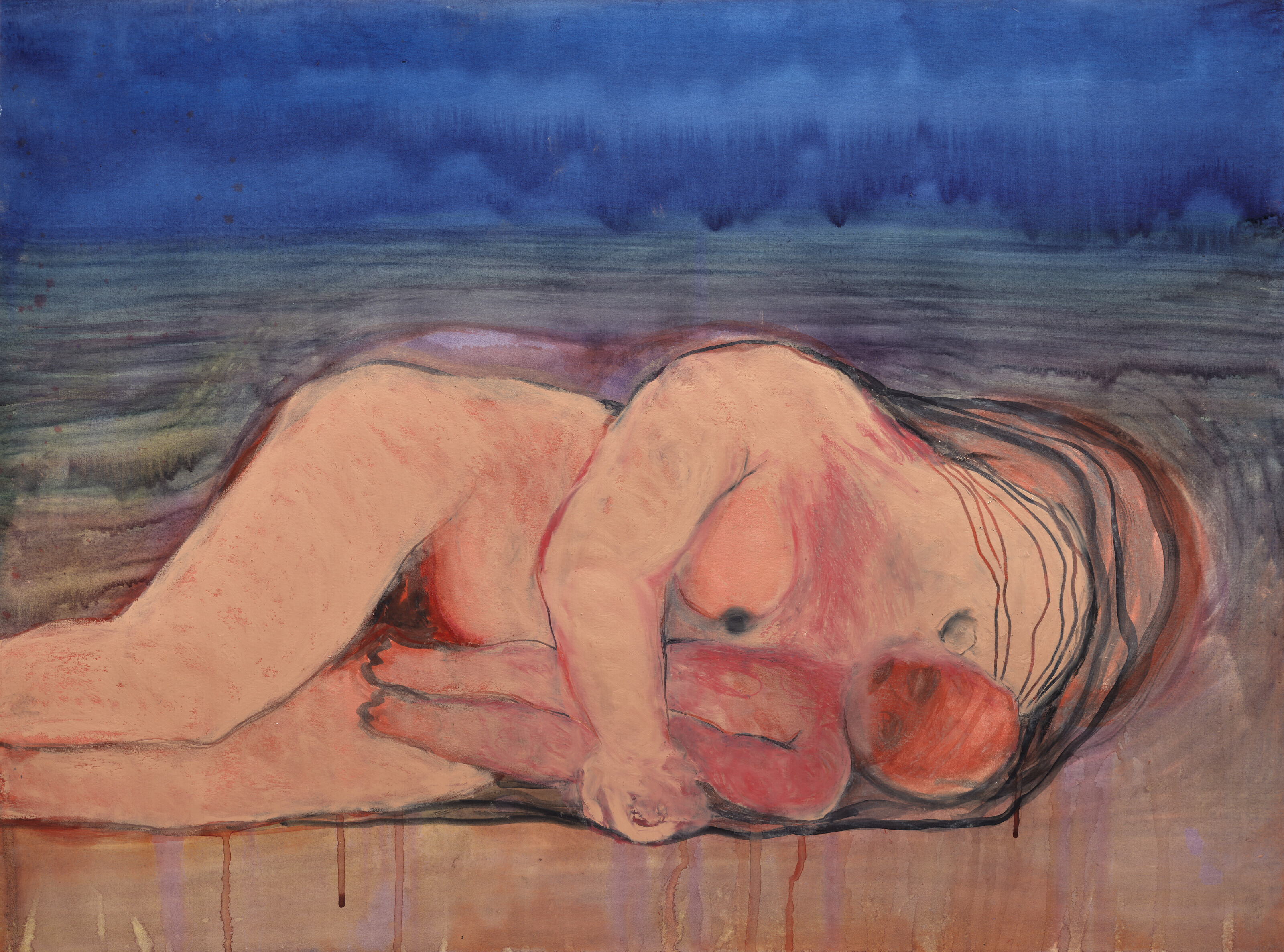 Miriam Cahn — херумлиген, 28.8.20 (валяется без дела, 28.8.20)