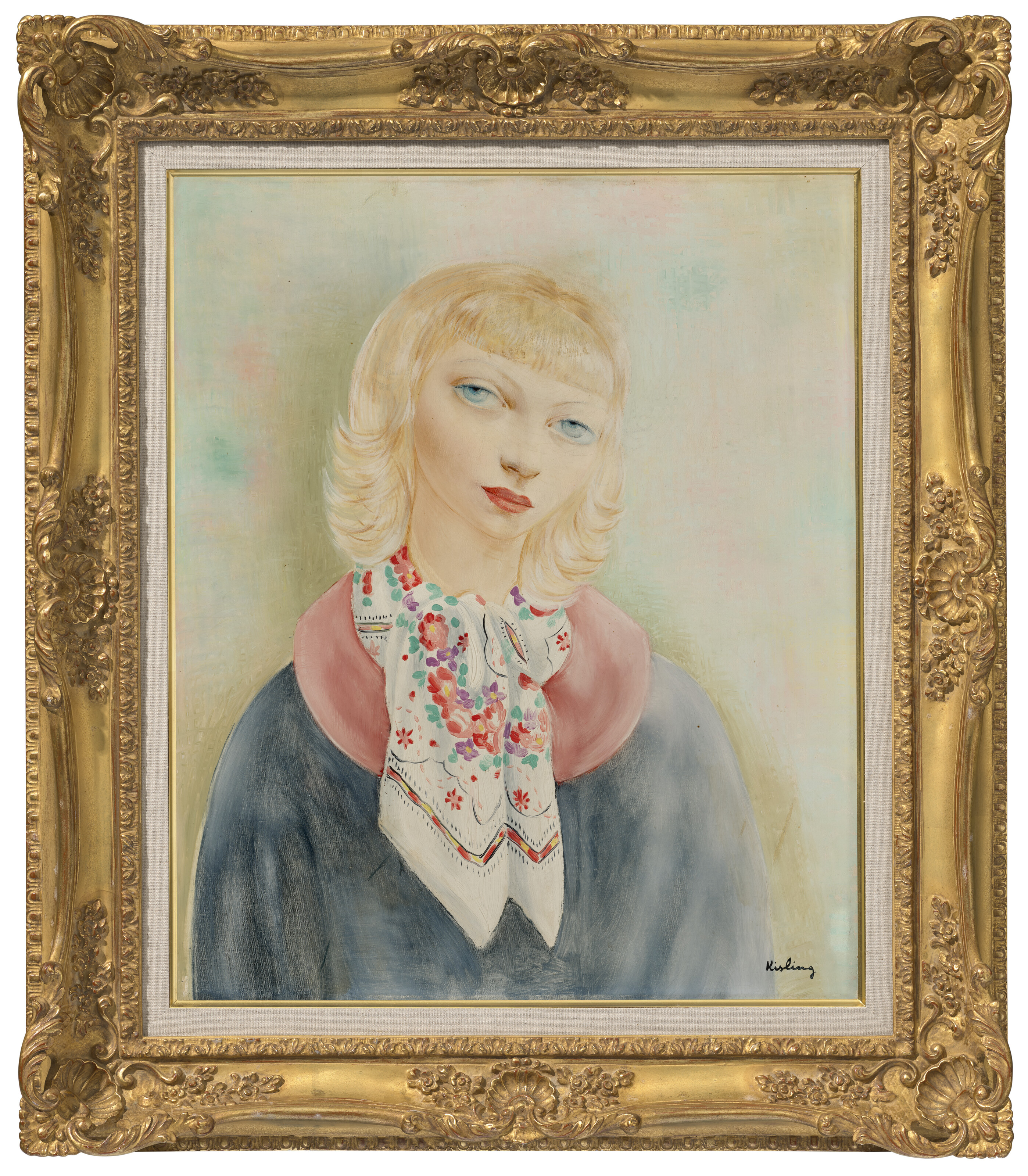 Moise Kisling — Роковая блондинка в платке, изображение 3