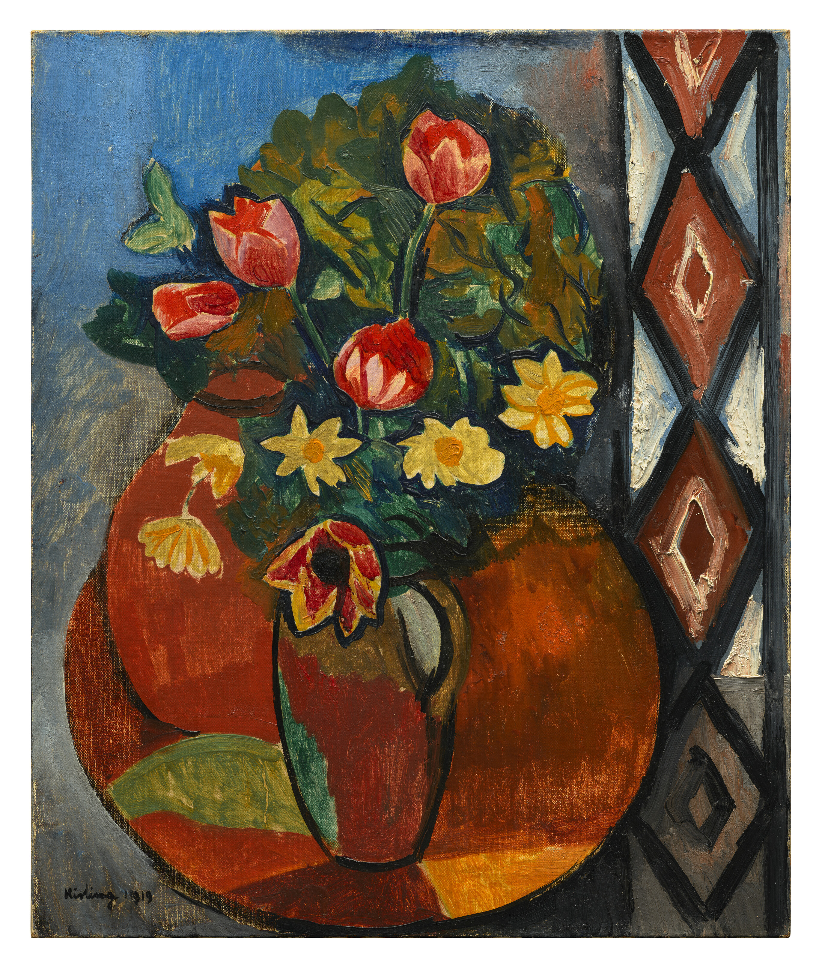 Moise Kisling — Тюльпаны и нарциссы, изображение 2