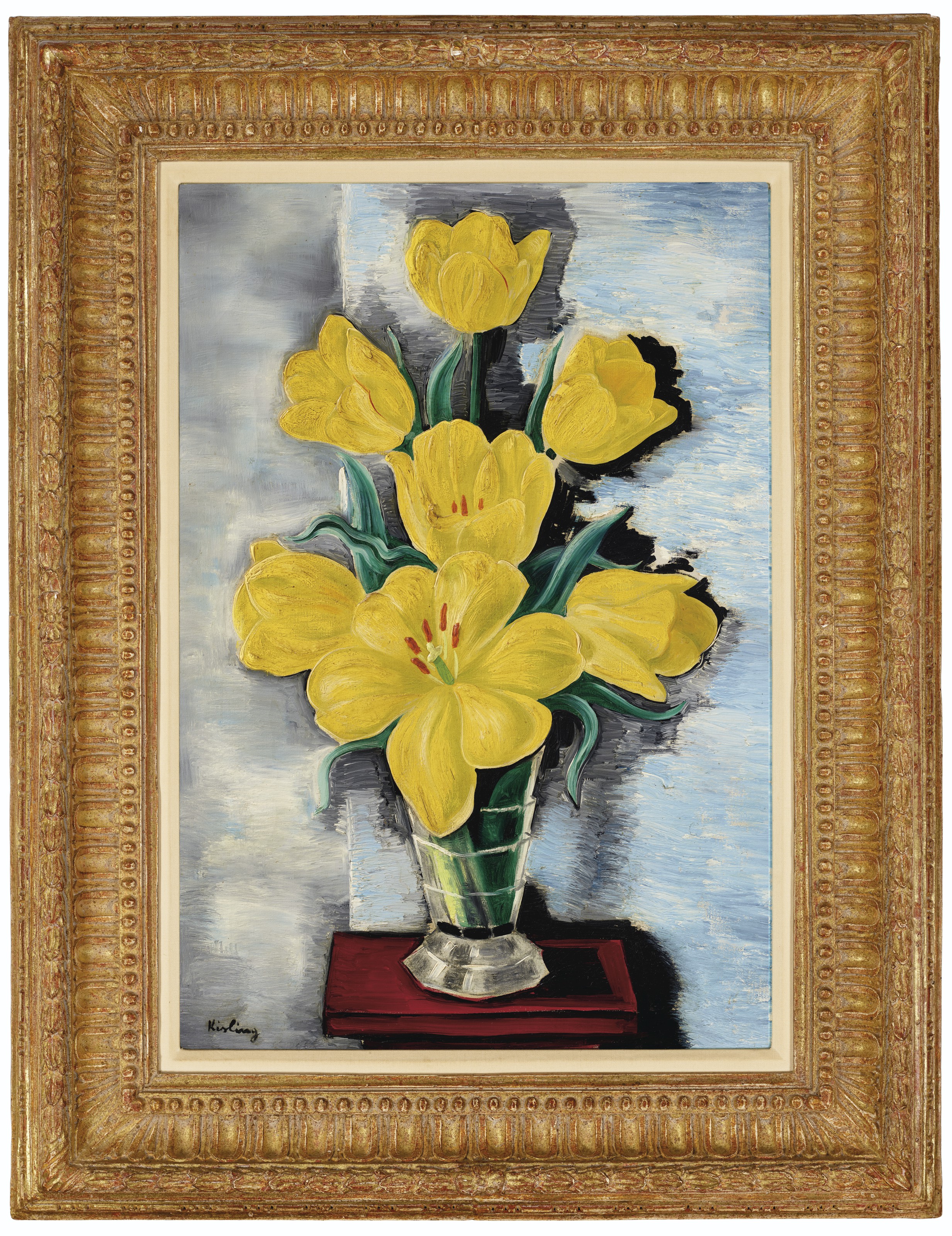 Moise Kisling — Ваза с тюльпанами, изображение 2