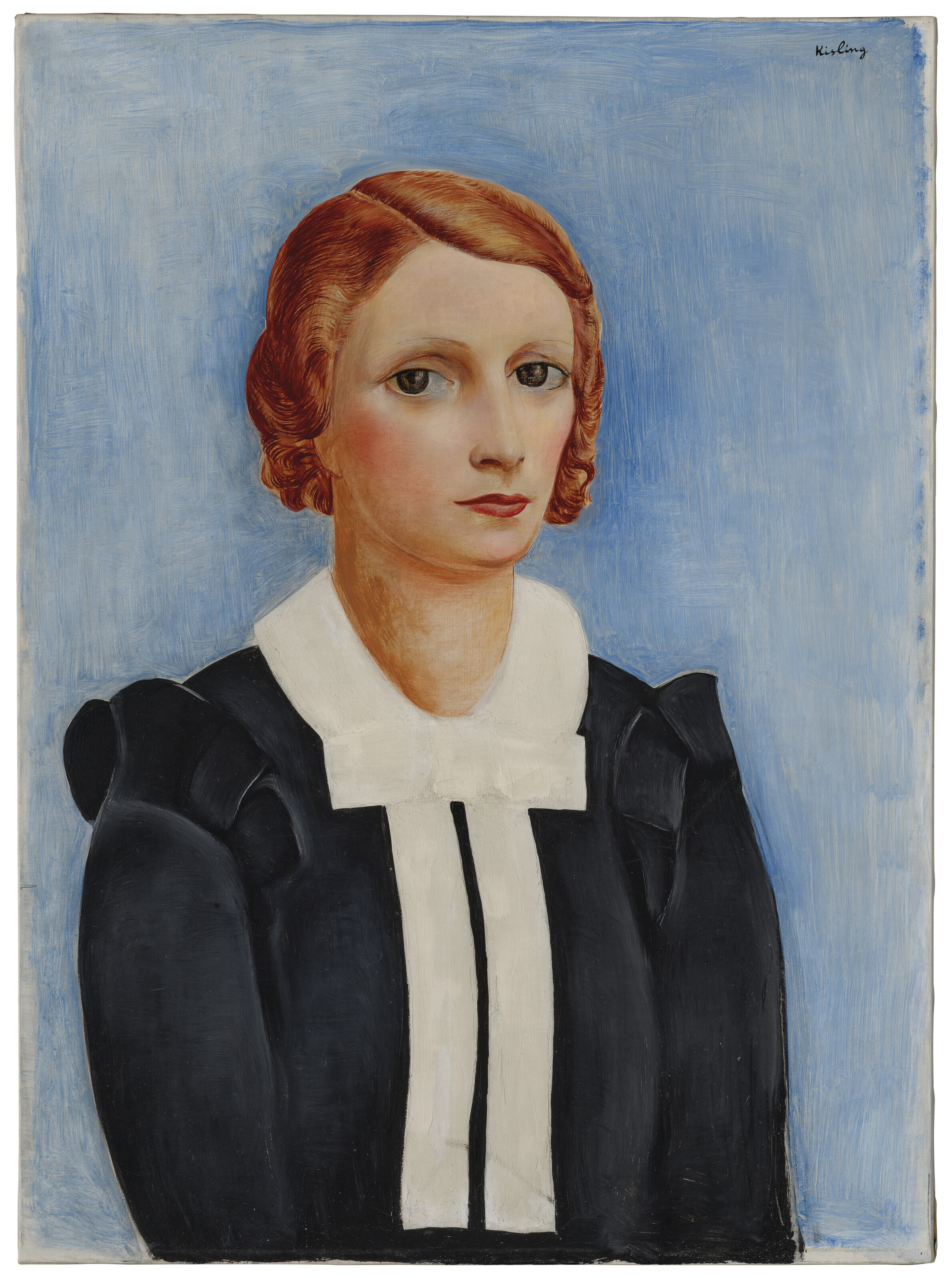 Moise Kisling — Женский портрет в голубом свете, изображение 2