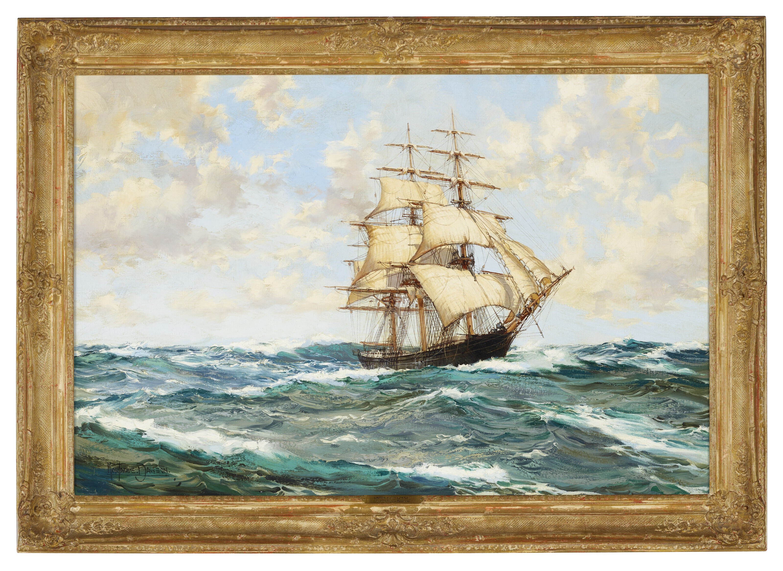 Montague Dawson — Клипер "Дикий рейнджер" под легким парусом, изображение 2