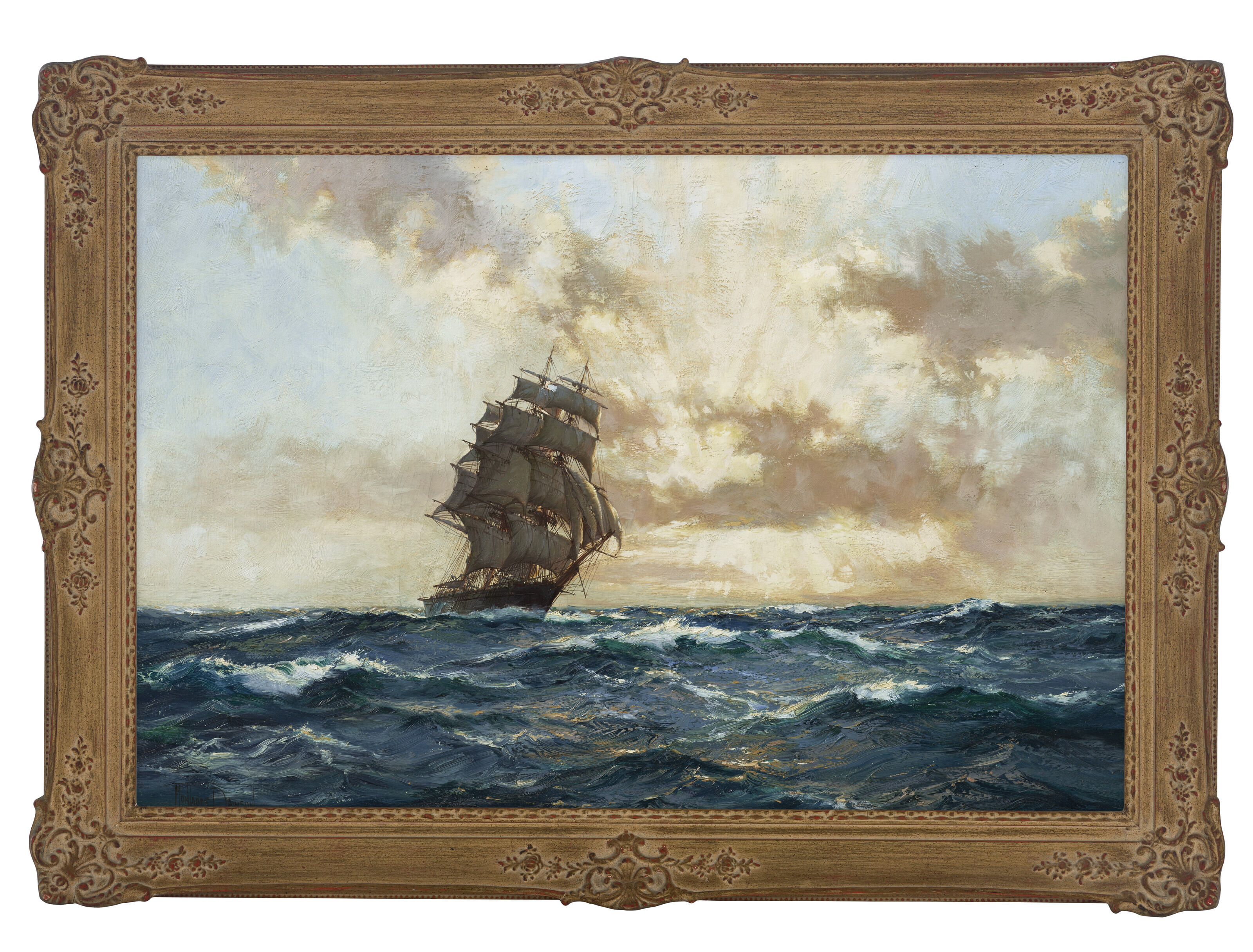 Montague Dawson — Близится закат, "Северное сияние", изображение 2