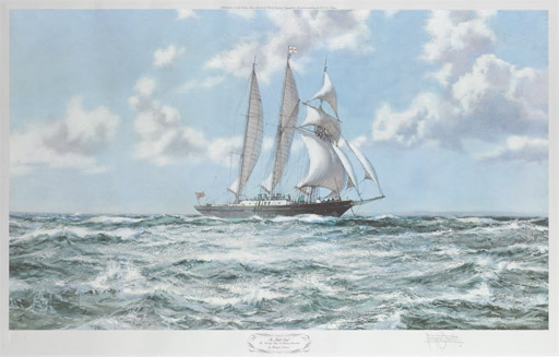 Montague Dawson — На всех парусах учебный корабль "Сэр Уинстон Черчилль"