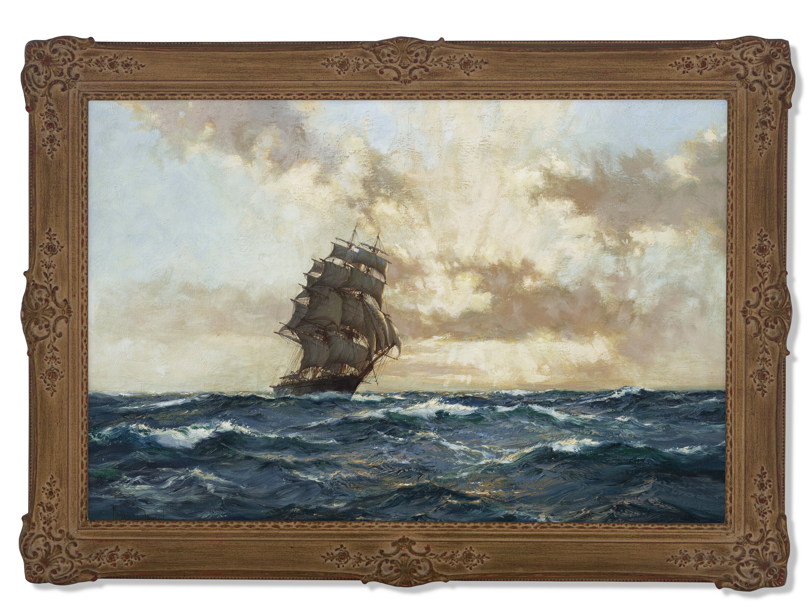 Montague Dawson — Близится закат, "Северное сияние", изображение 2