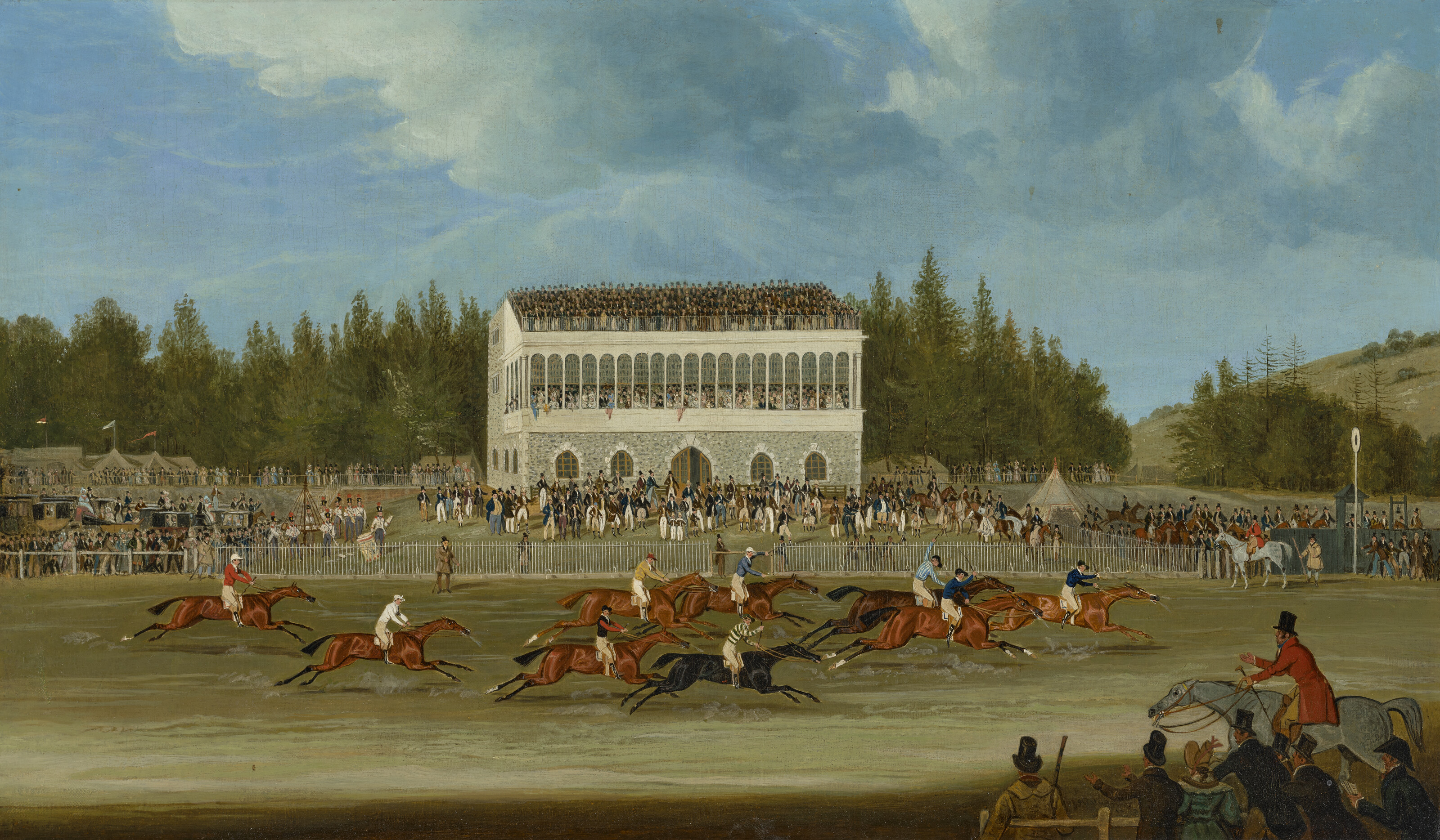 Mr. — Финиш Кубка Гудвуда, 1833 год, с "Рубини" мистера Кента, Ф. Бойс выиграл; и финиш "Дерби Стэйкс", 1833 год, с "Опасным" мистера Айзека Сэдлера, Дж., изображение 2