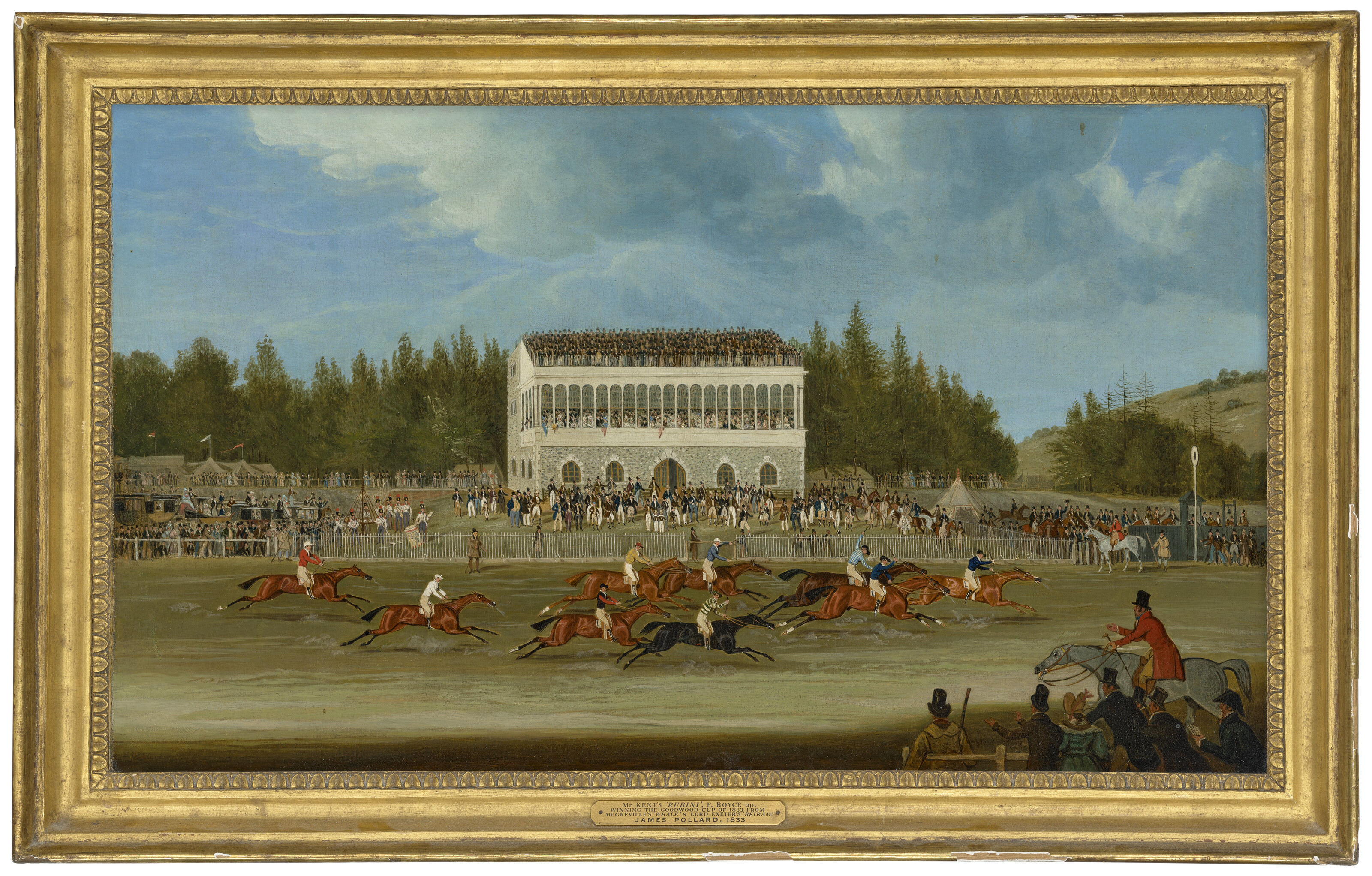 Mr. — Финиш Кубка Гудвуда, 1833 год, с "Рубини" мистера Кента, Ф. Бойс выиграл; и финиш "Дерби Стэйкс", 1833 год, с "Опасным" мистера Айзека Сэдлера, Дж., изображение 3