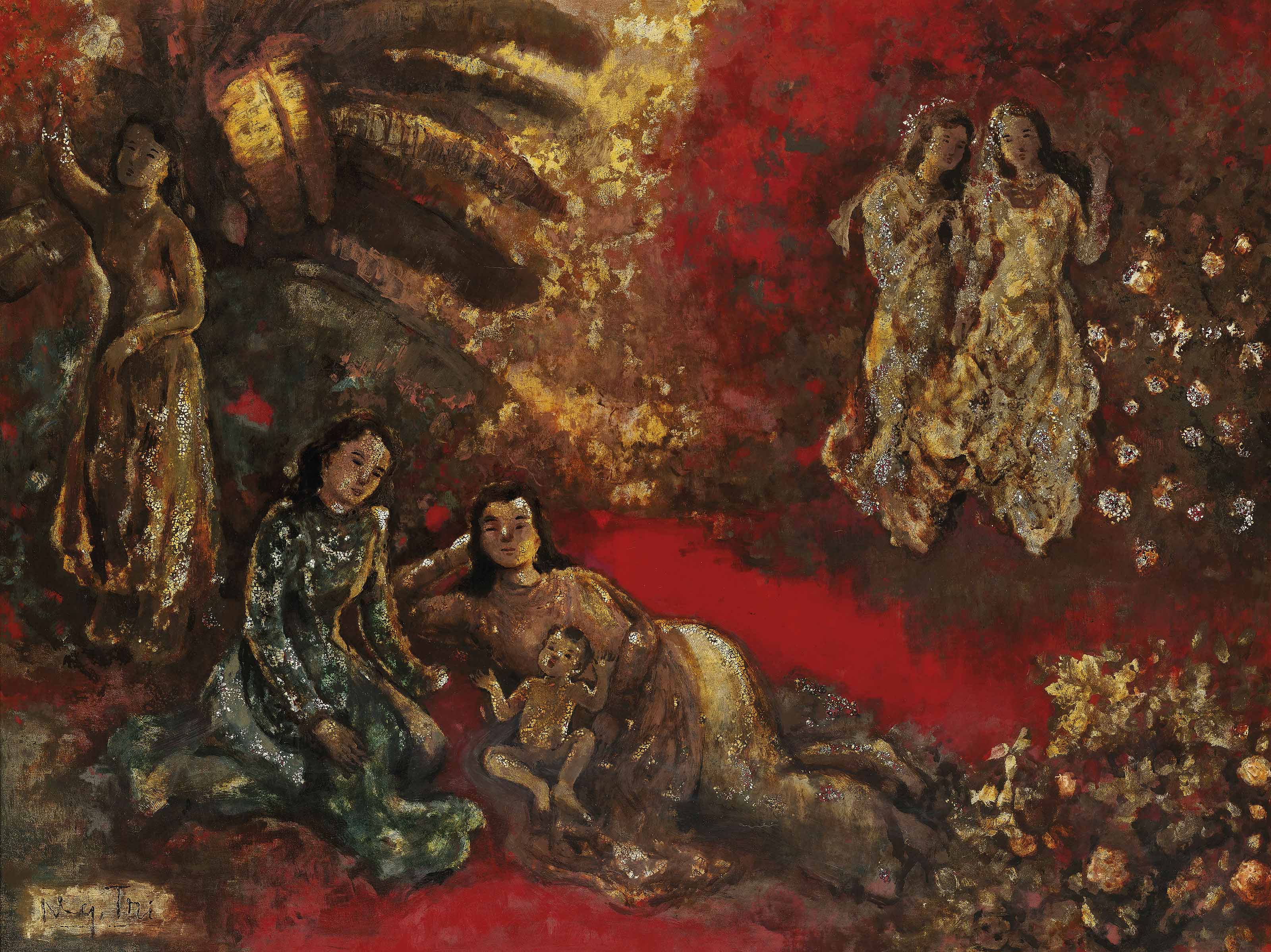 Nguyen Gia Tri — Дамы в саду