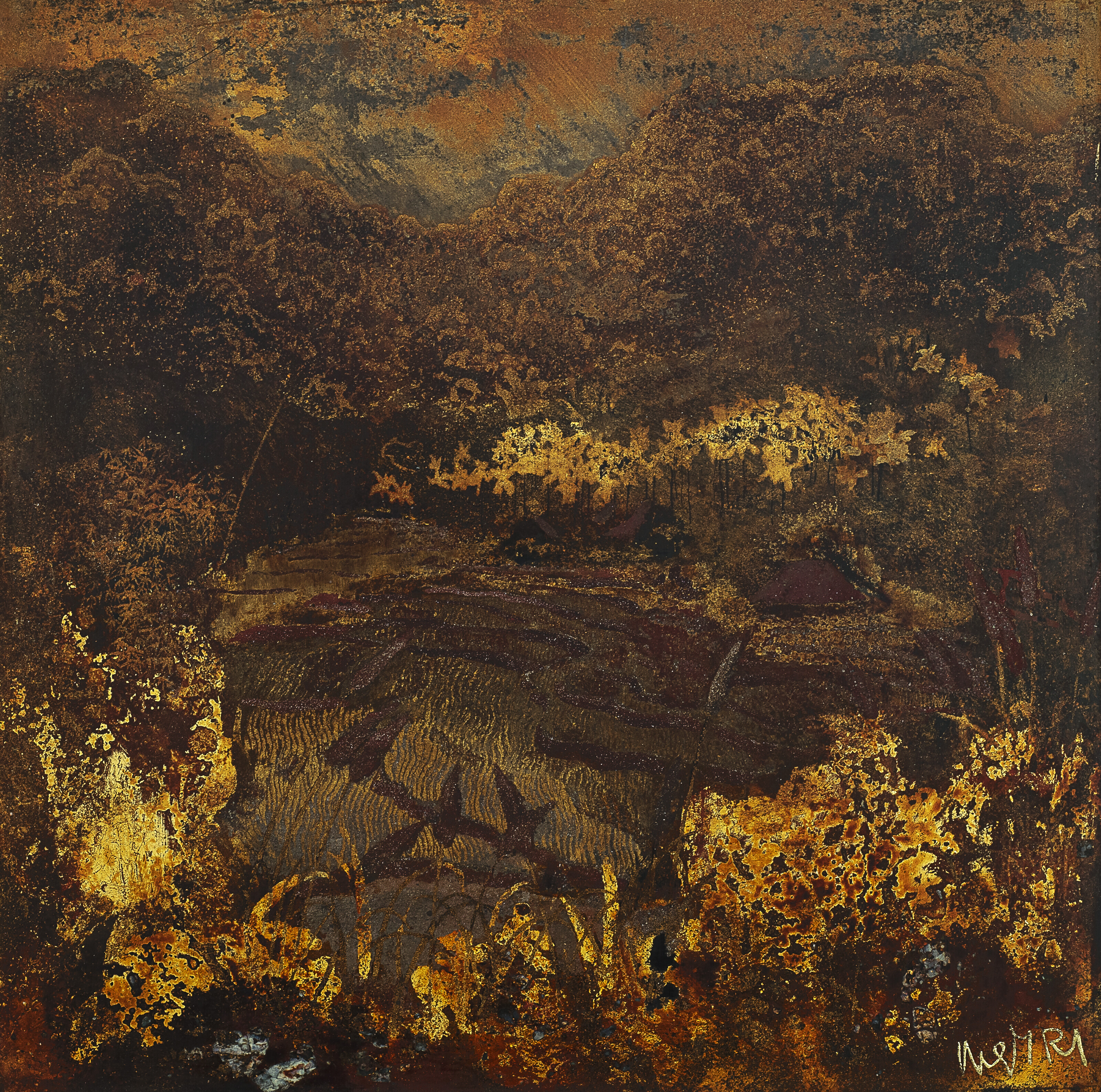 Nguyen Gia Tri — Пейзаж с рисовыми полями (Paysage de Rizières)